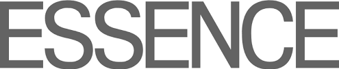 Close-up of the word 'ESSENCE' in bold, black letters on a white background.