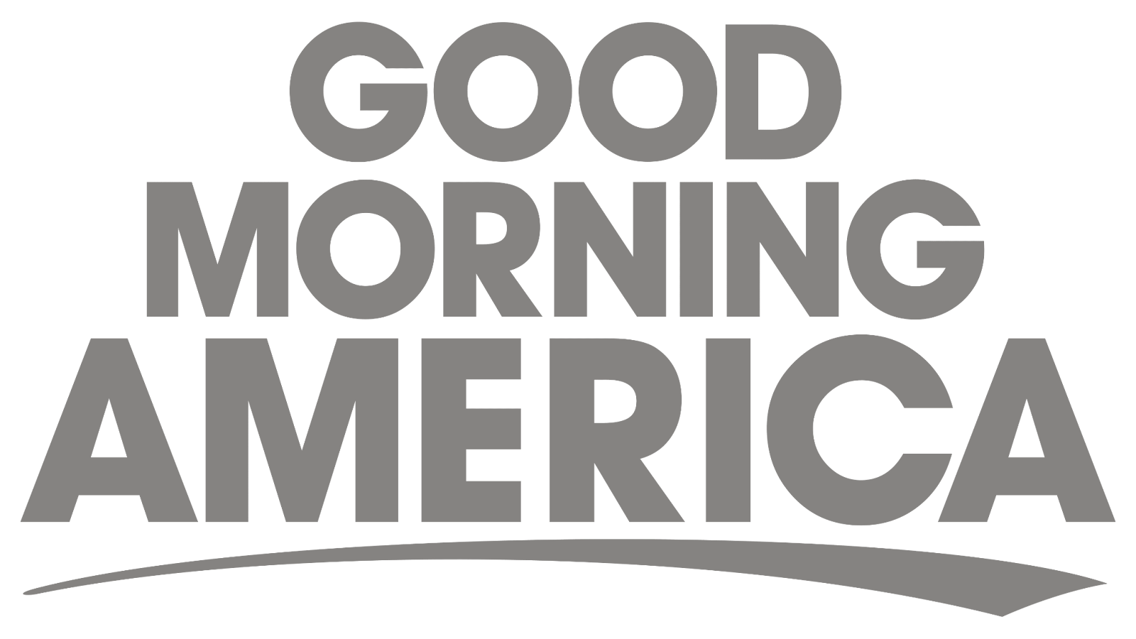 Gray text reading "Good Morning America" with an underline beneath the text.