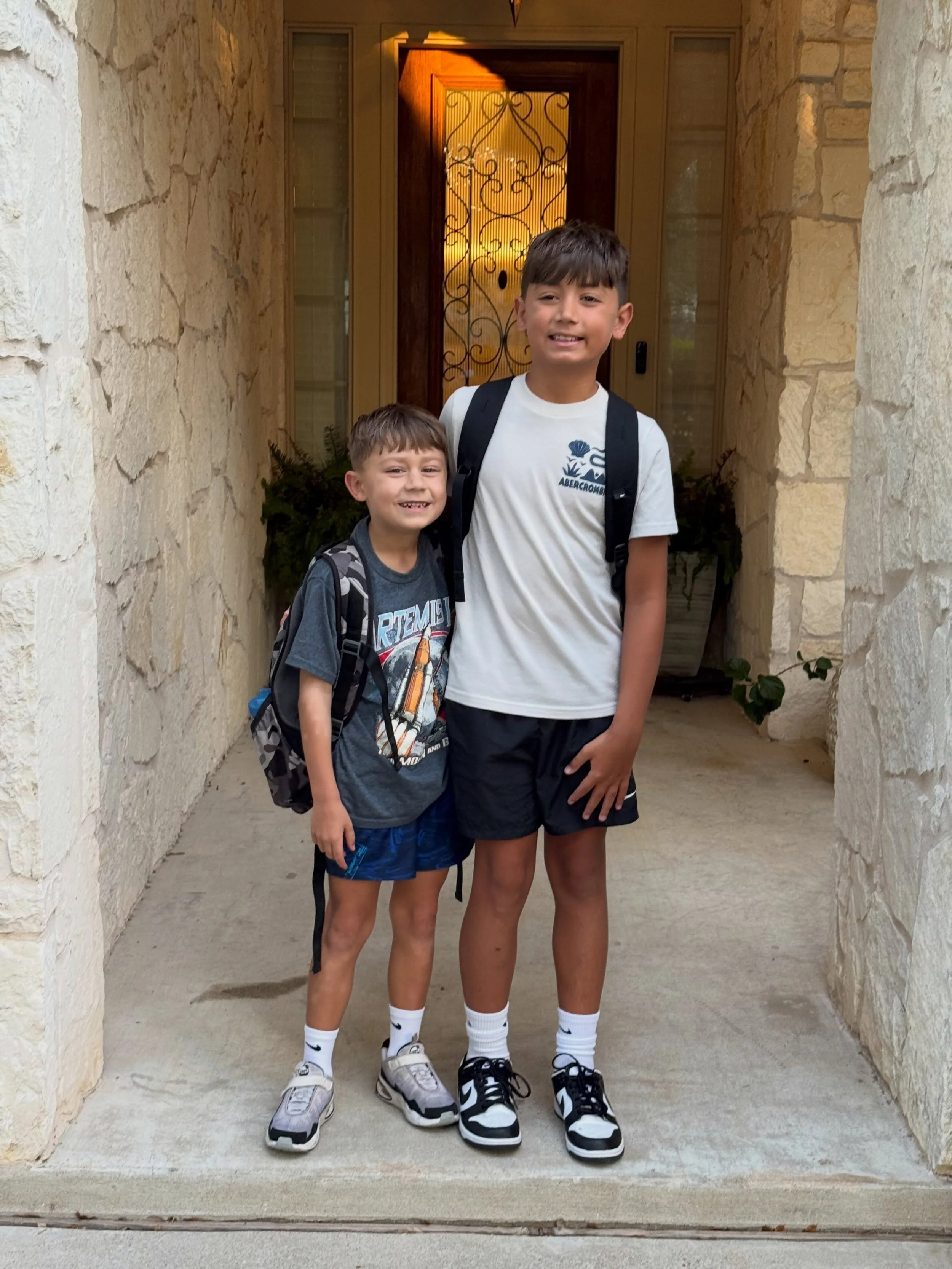 Cruz&rsquo;s first day of 2nd grade and Luke is officially in middle school!!