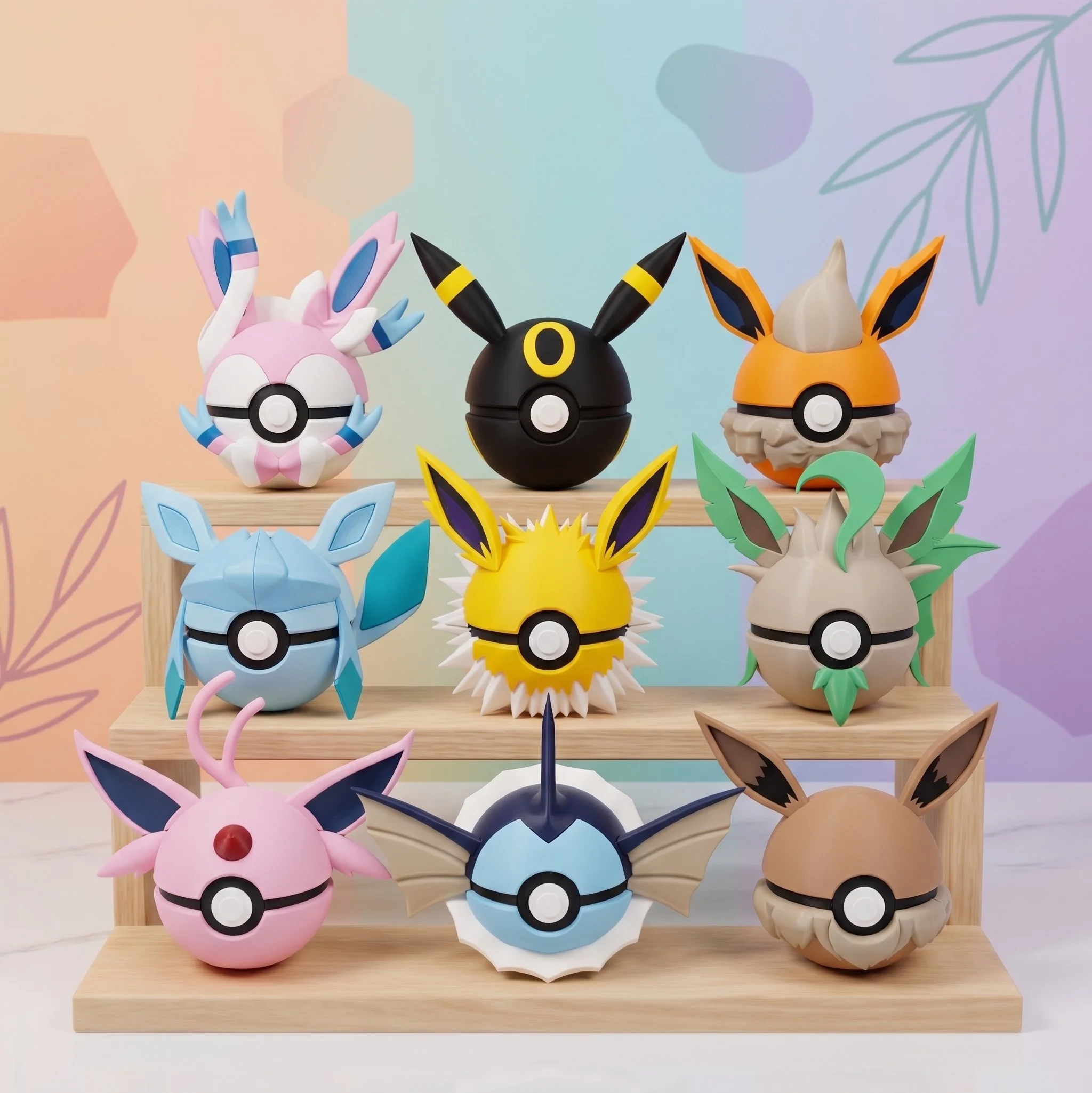 Eevee Evolution Pokéball — Complete Set