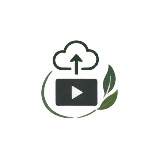 Cloud upload icon above a video play button
