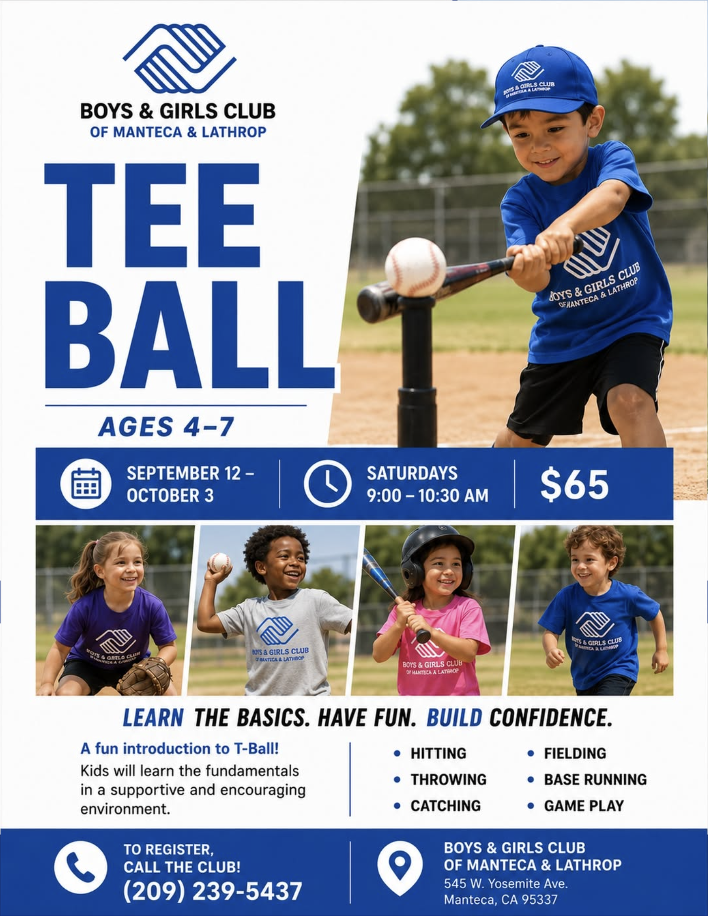 Introduction to T-Ball (Ages 4-6)