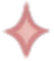 A pink star-shaped object with a soft, glowing appearance.