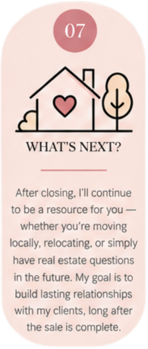 Realtor providing continued real estate support and guidance after the successful sale of a home.