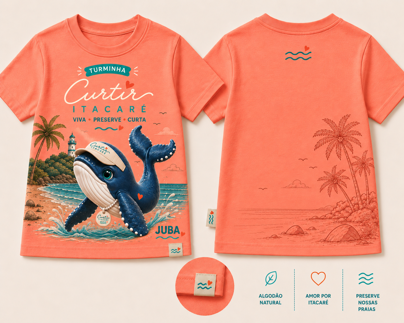 Camiseta JUBA | Salmão