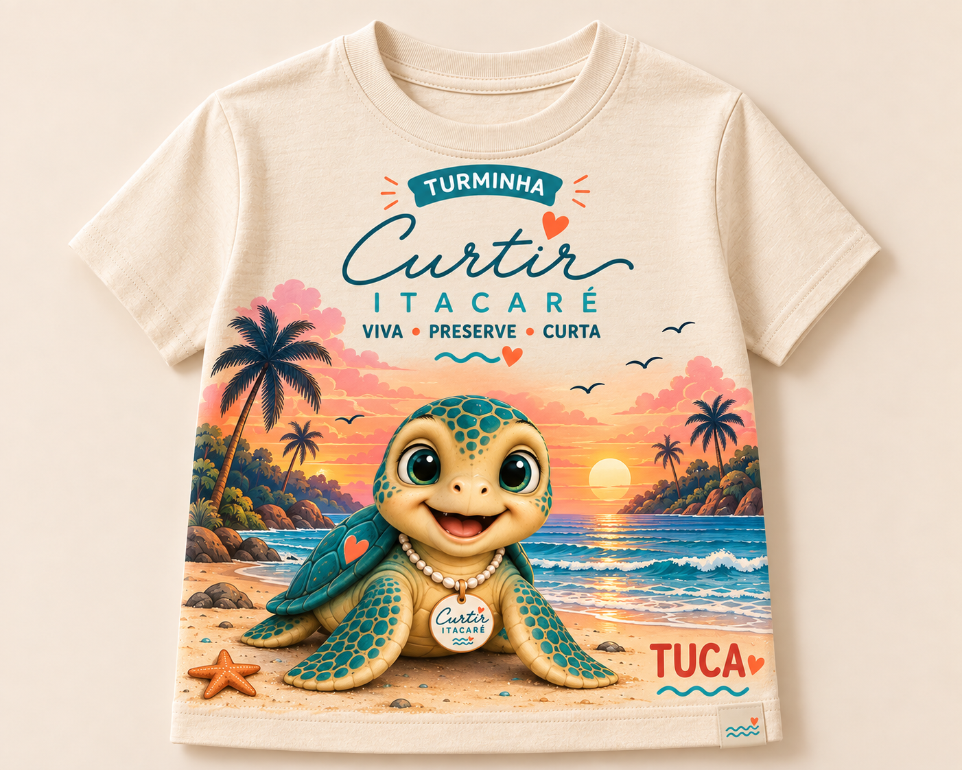 Camiseta TUCA | Algodão Cru