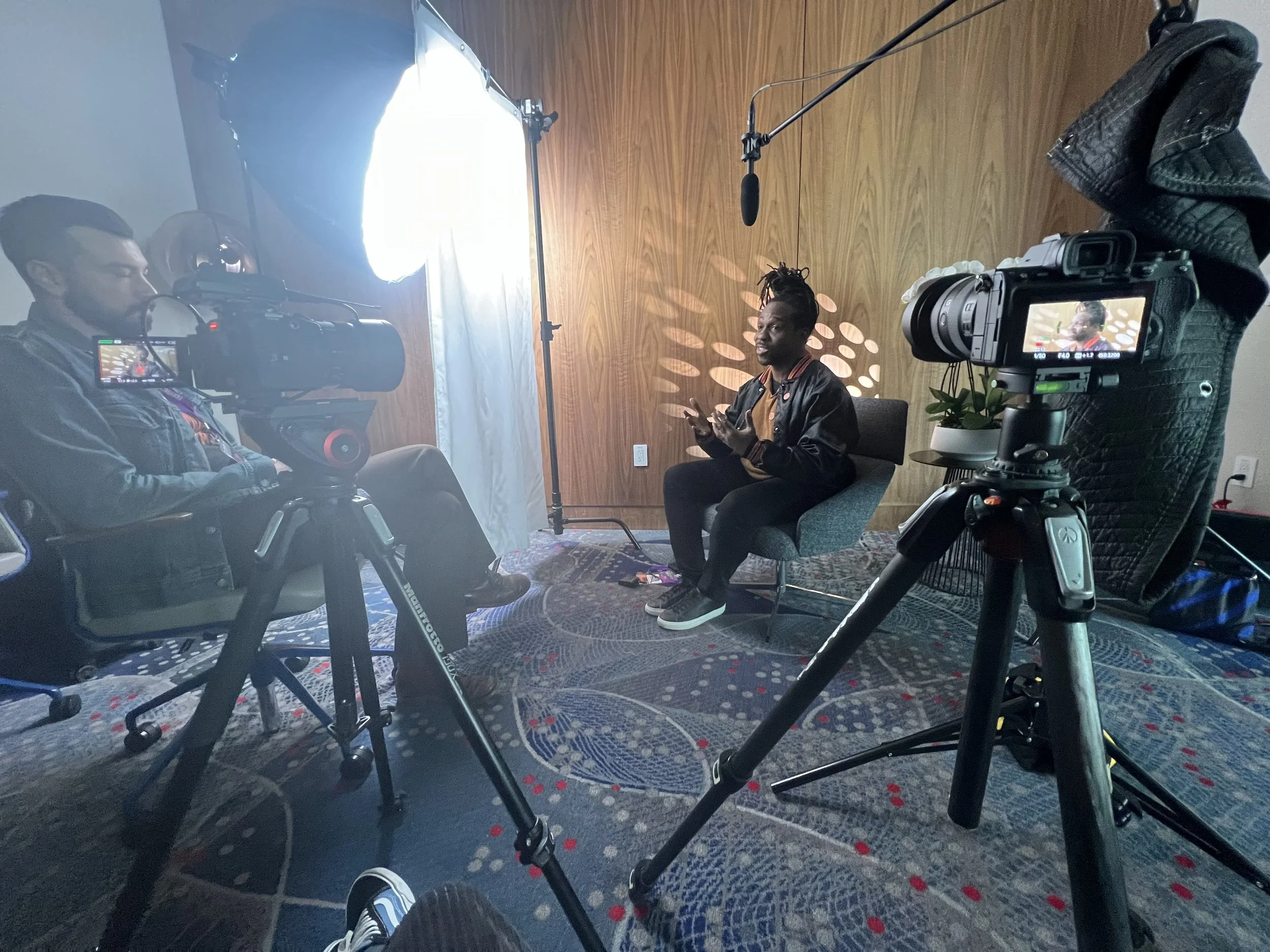 Gary is filming a brand/profile video for WFP website