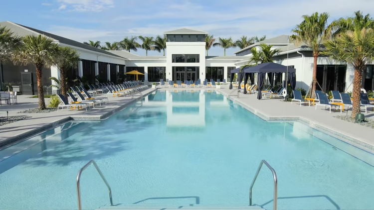 Lotus clubhouse and pool in Boca Raton