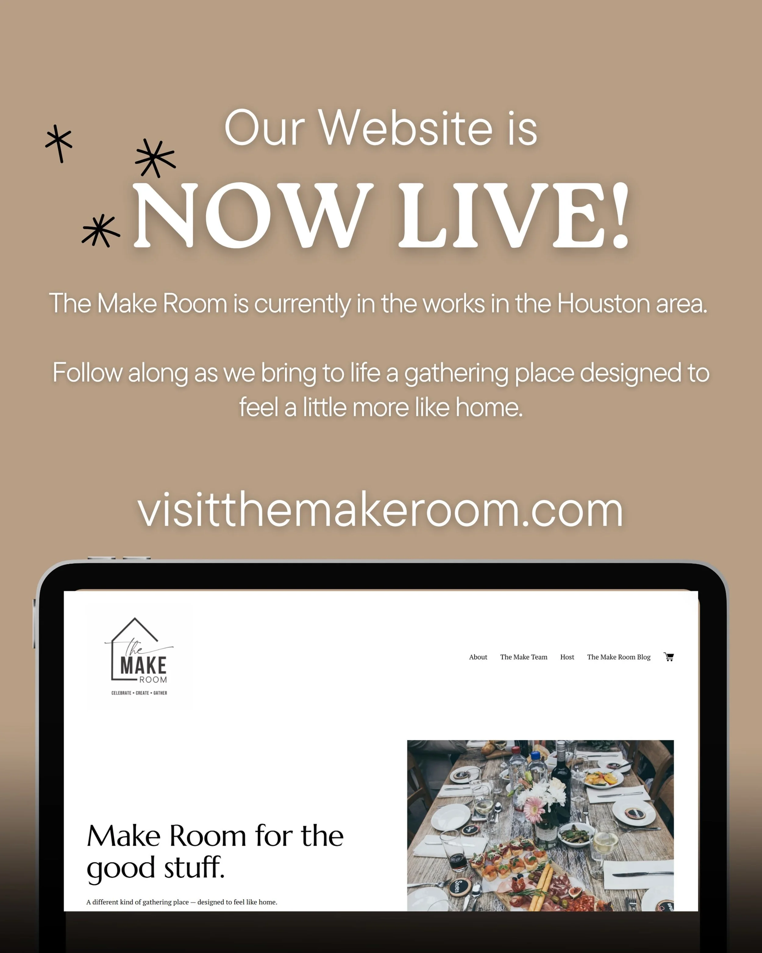Friends! Our website is now live! 

Come visit The Make Room 😌🙏
(Link in our bio)
