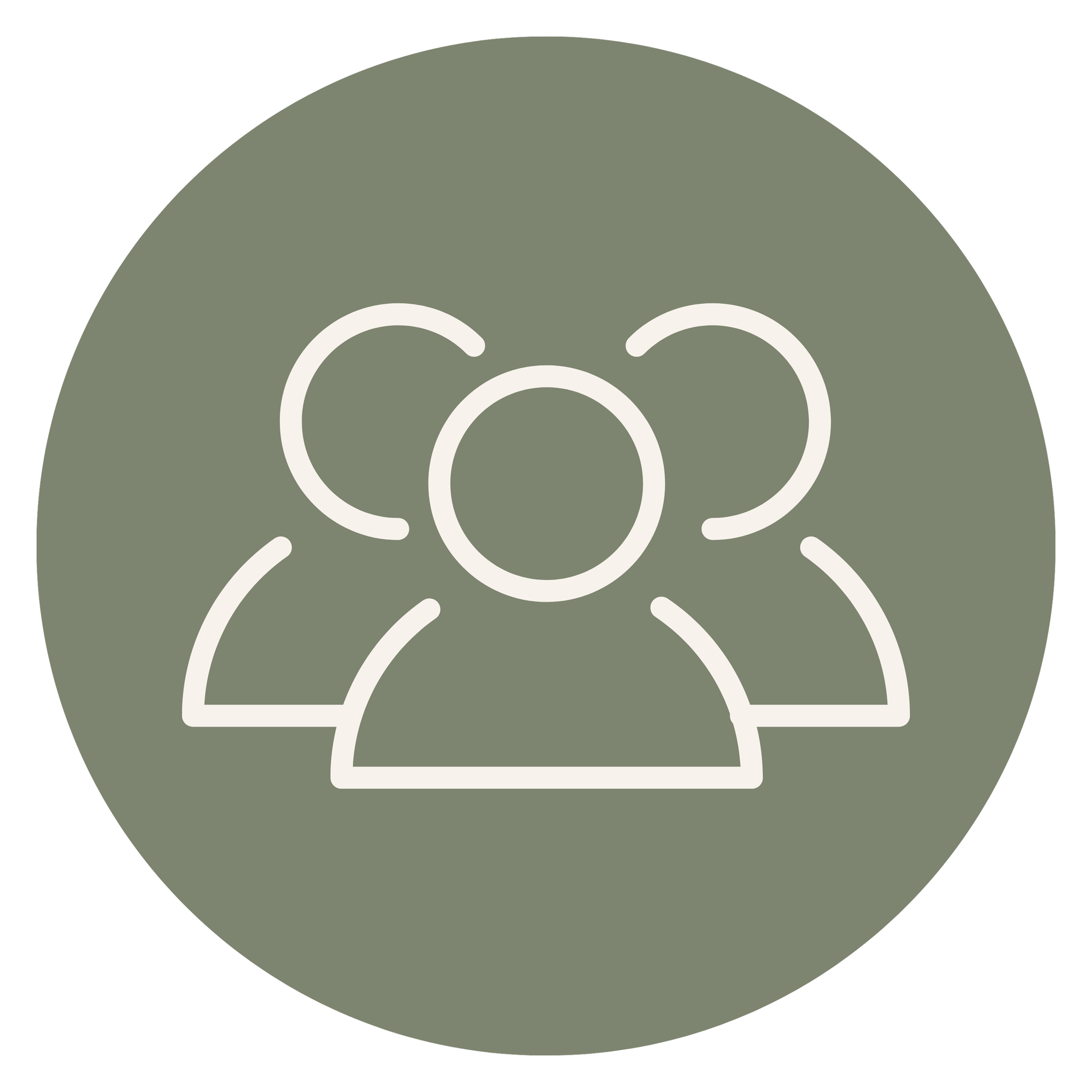 A simple illustration of a group of people with white outlines.