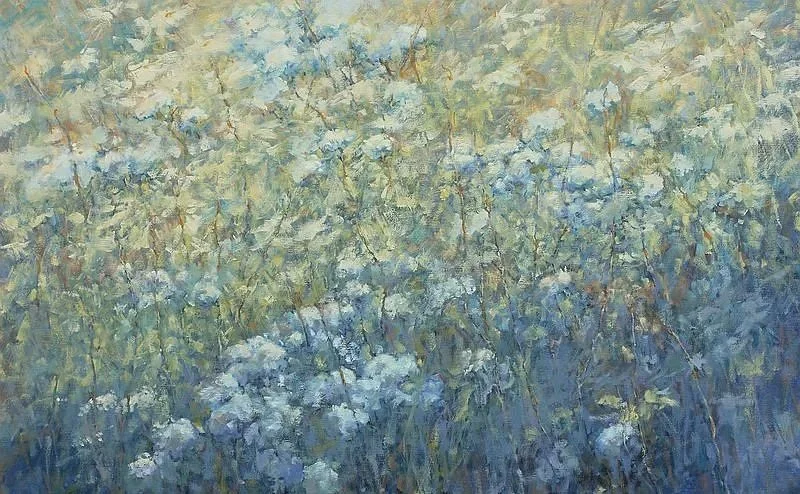 "Sweet June Morning"
 ©Patricia Scarborough

This field nearly vibrates with sunshine and shade on weedy blossoms.

30x48   $5000

Available through www.snwgallery.com in Manhattan Ks.