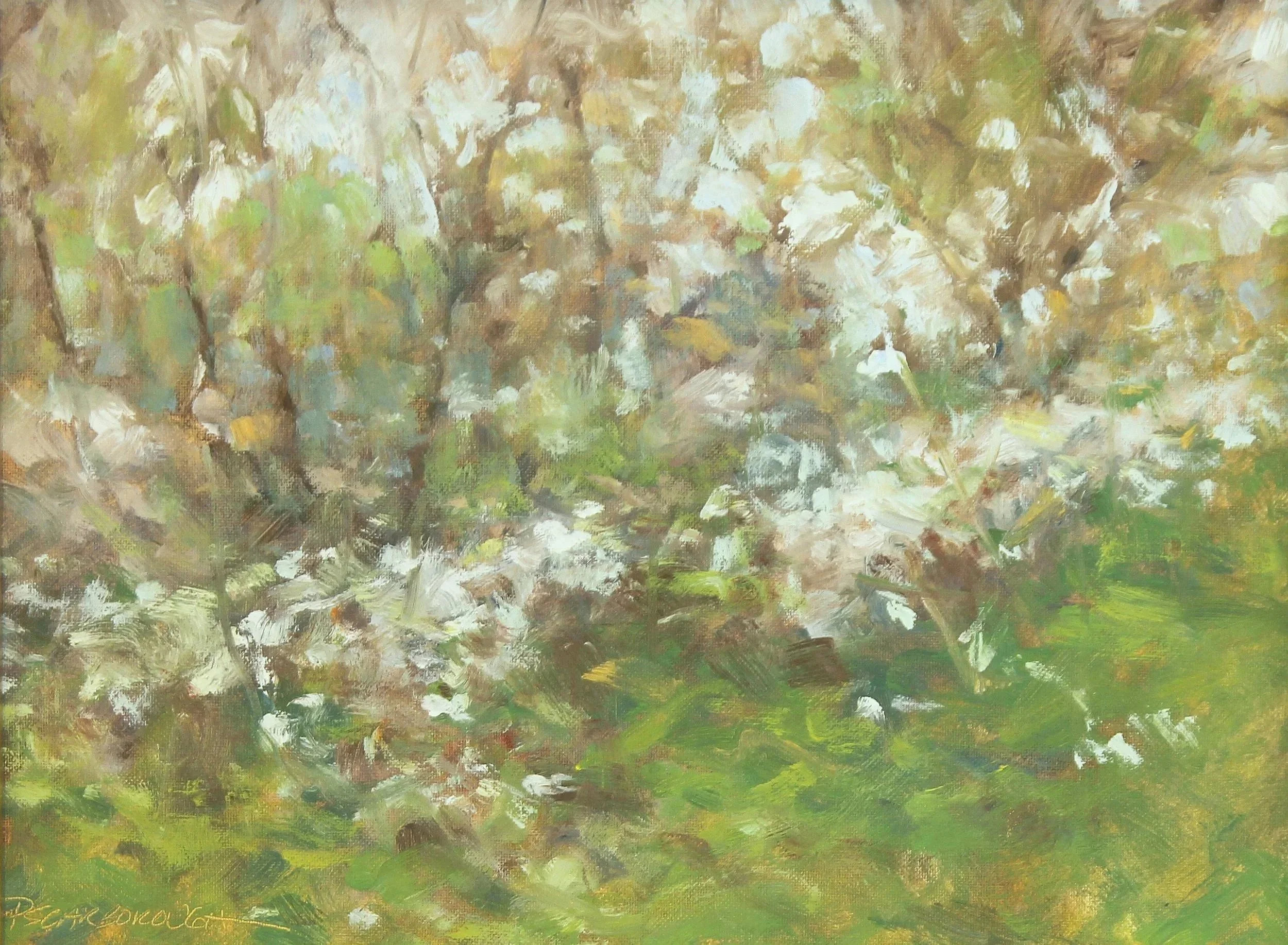 "After the Rain"

©Patricia Scarborough

Early this spring it seemed to rain daily, keeping this spot saturated with moisture.

9x12  oil   $400

Available through www.snwgallery.com, Manhattan, Ks.