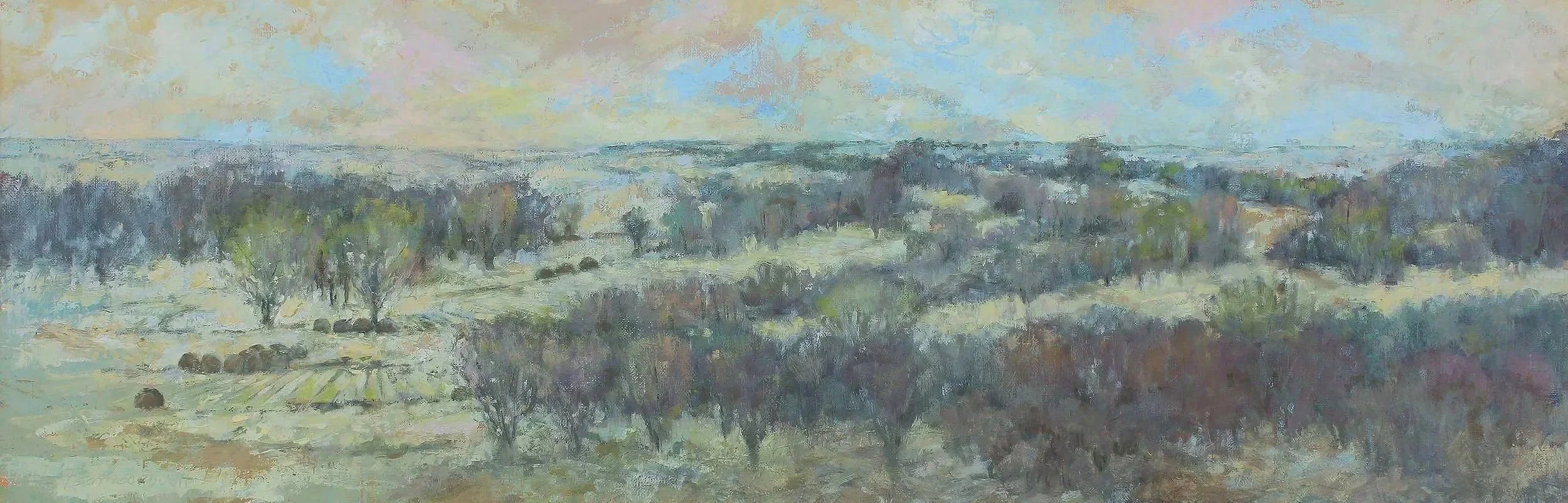 "A Late Spring"   ©Patricia Scarborough

Trees begin to warm up even with snow on the ground.

12x36   $1700

Available at www.snwgallery.com, Manhattan Ks