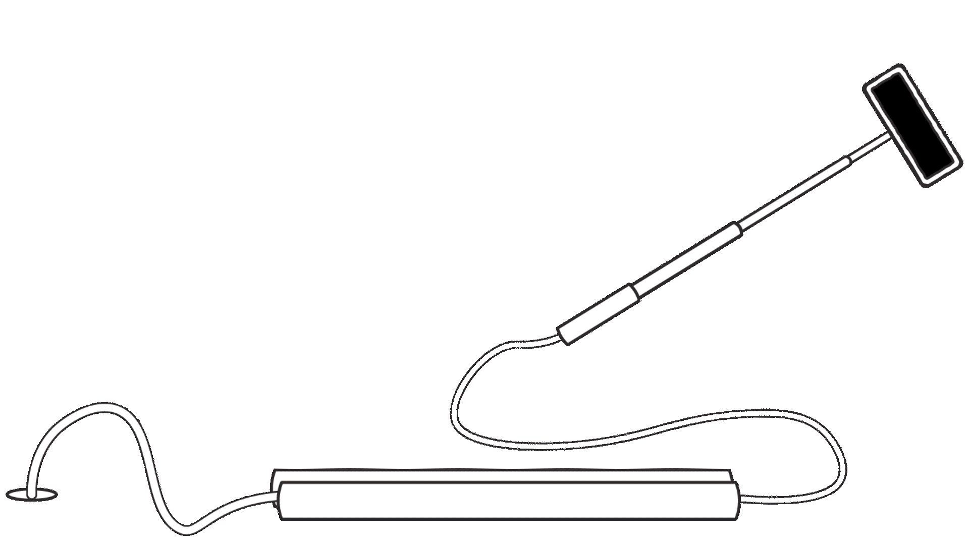 An animated .gif of water moving from the ground through the filter to the tip of a water-fed pole.