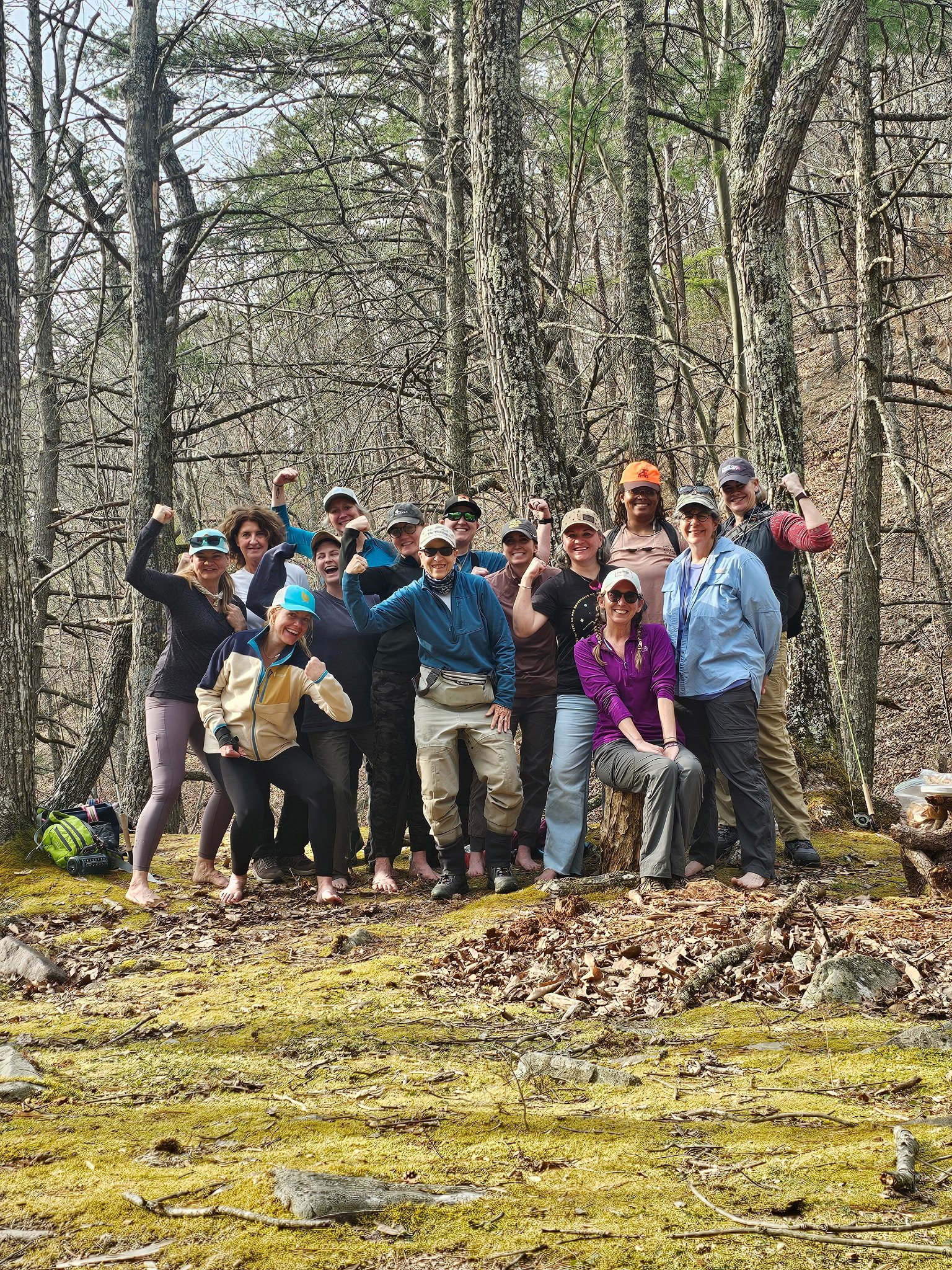 Women in Conservation and fishing guides at the spring '25 retreat.