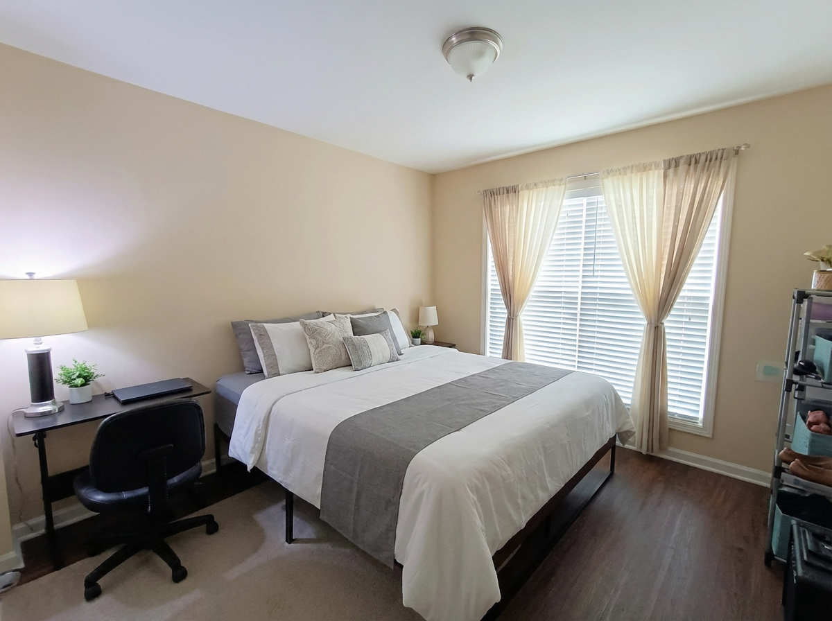 Luxurious primary bedroom