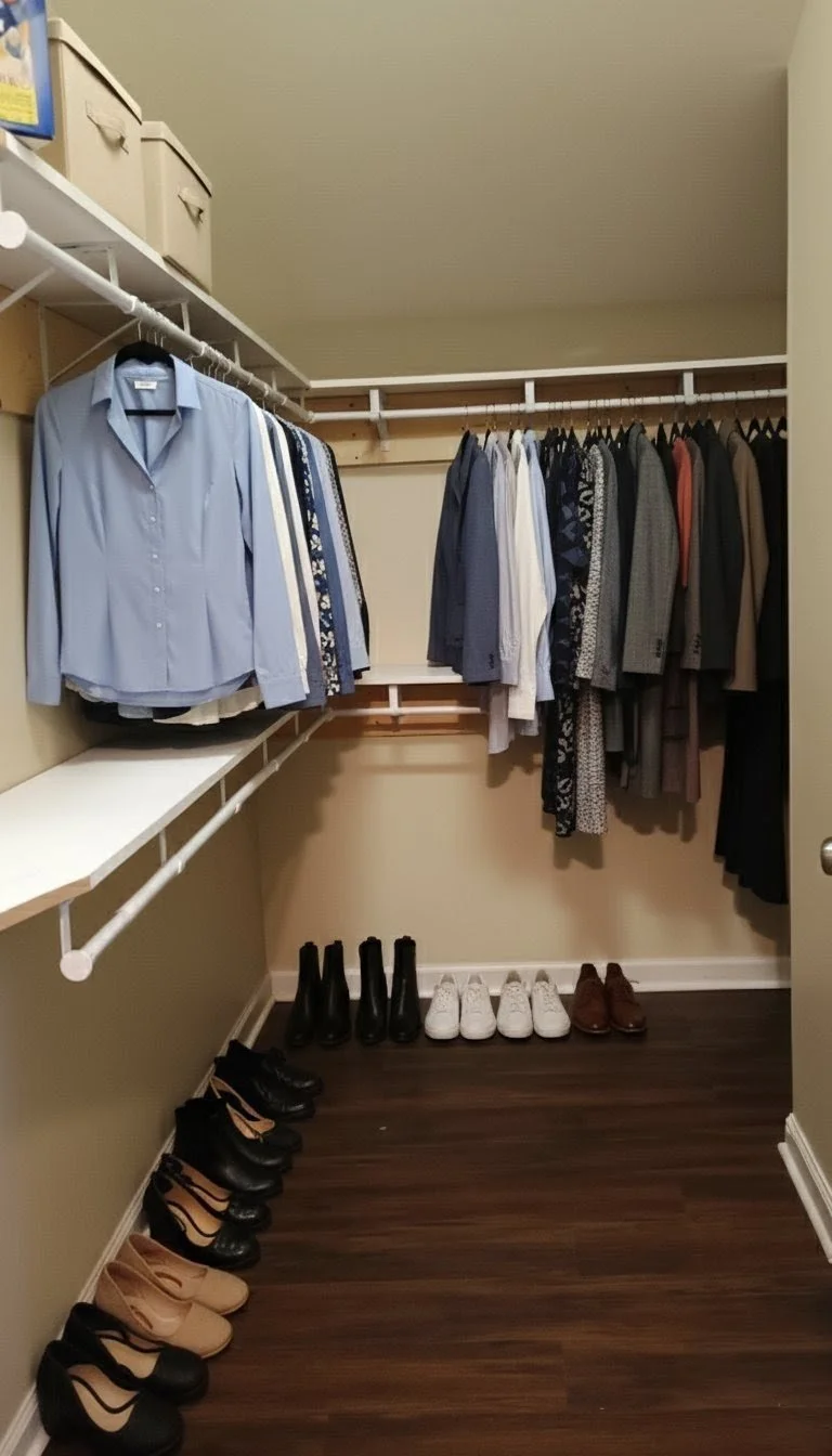 Full size walk-in closet.
