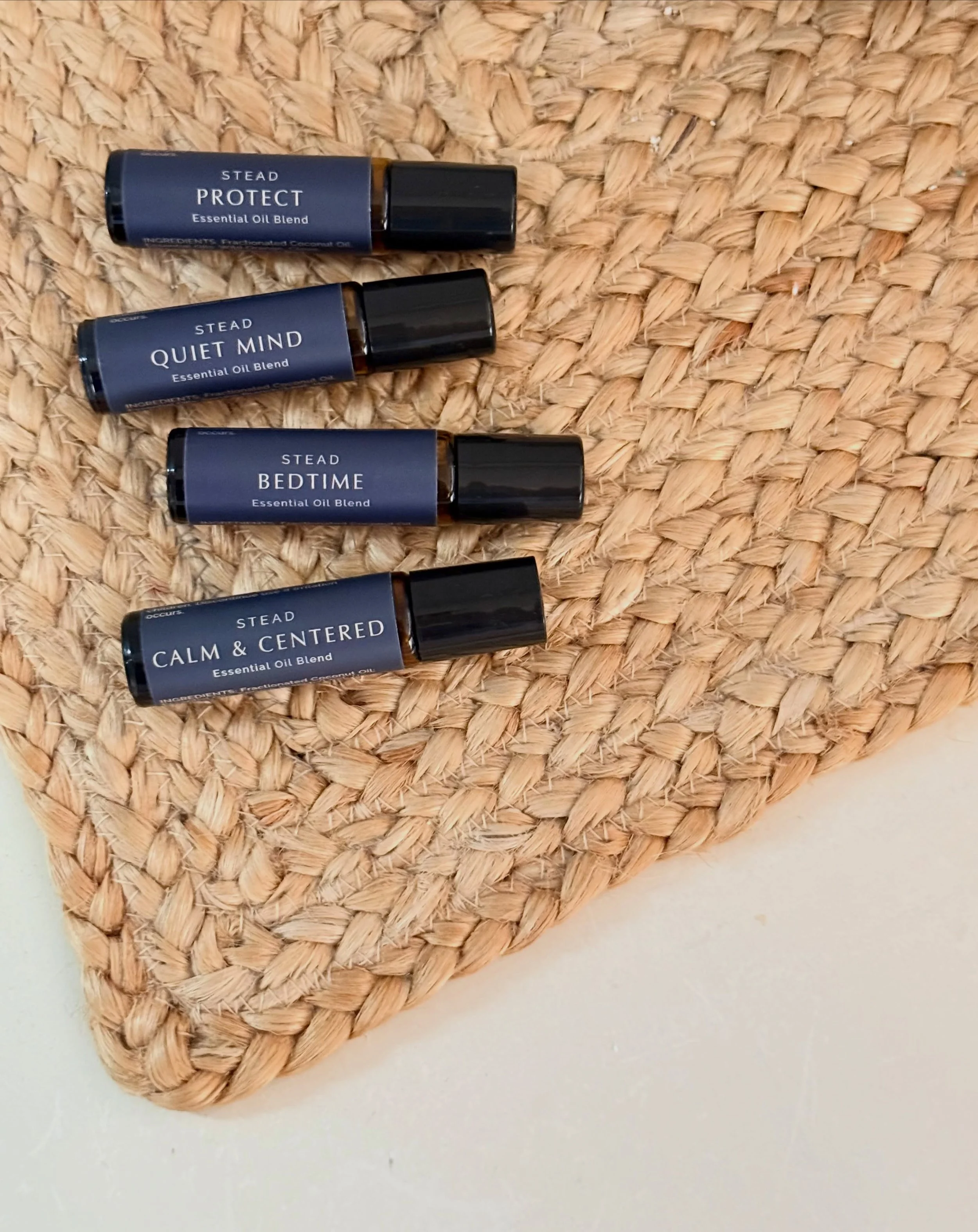 A little something beyond supplements.

We&rsquo;ve used essential oils in our home for years; not as a replacement for the basics, but as another tool in our wellness toolbox.

So when we created STEAD, we knew we wanted to include a small collectio