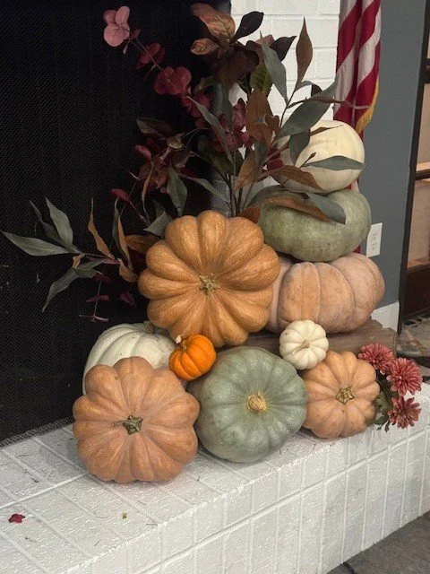 Mantel Pumpkin Display