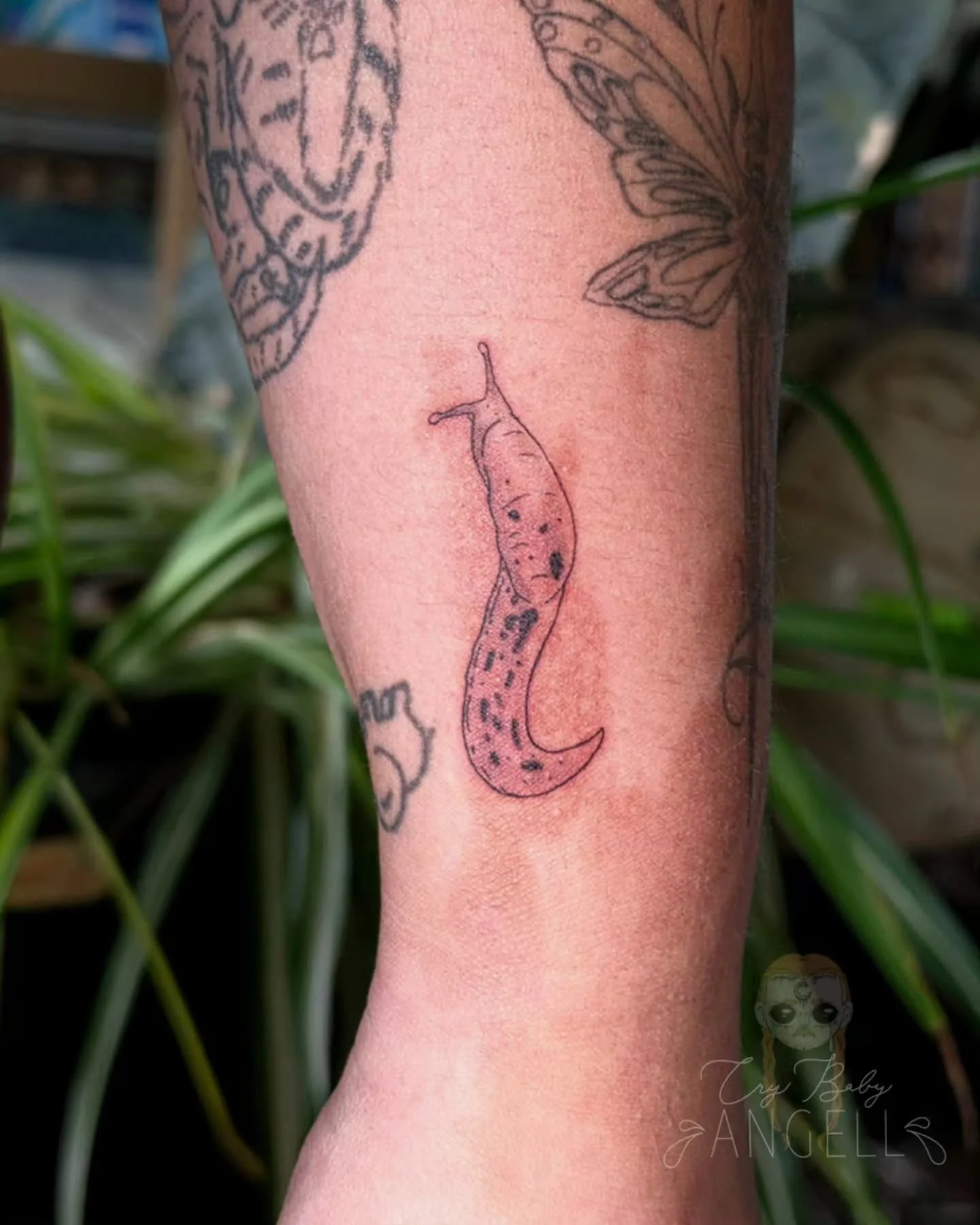 🍁 Happy September 1st. 🍂 

Here is a little photo dump from August. ❤️ 

✨ 
1. Banana Slug on @ctaim for an early birthday! Thanks for coming to get tattooed by me even though you're being so cool and living your life in Oregon now! 

2. My sweet p