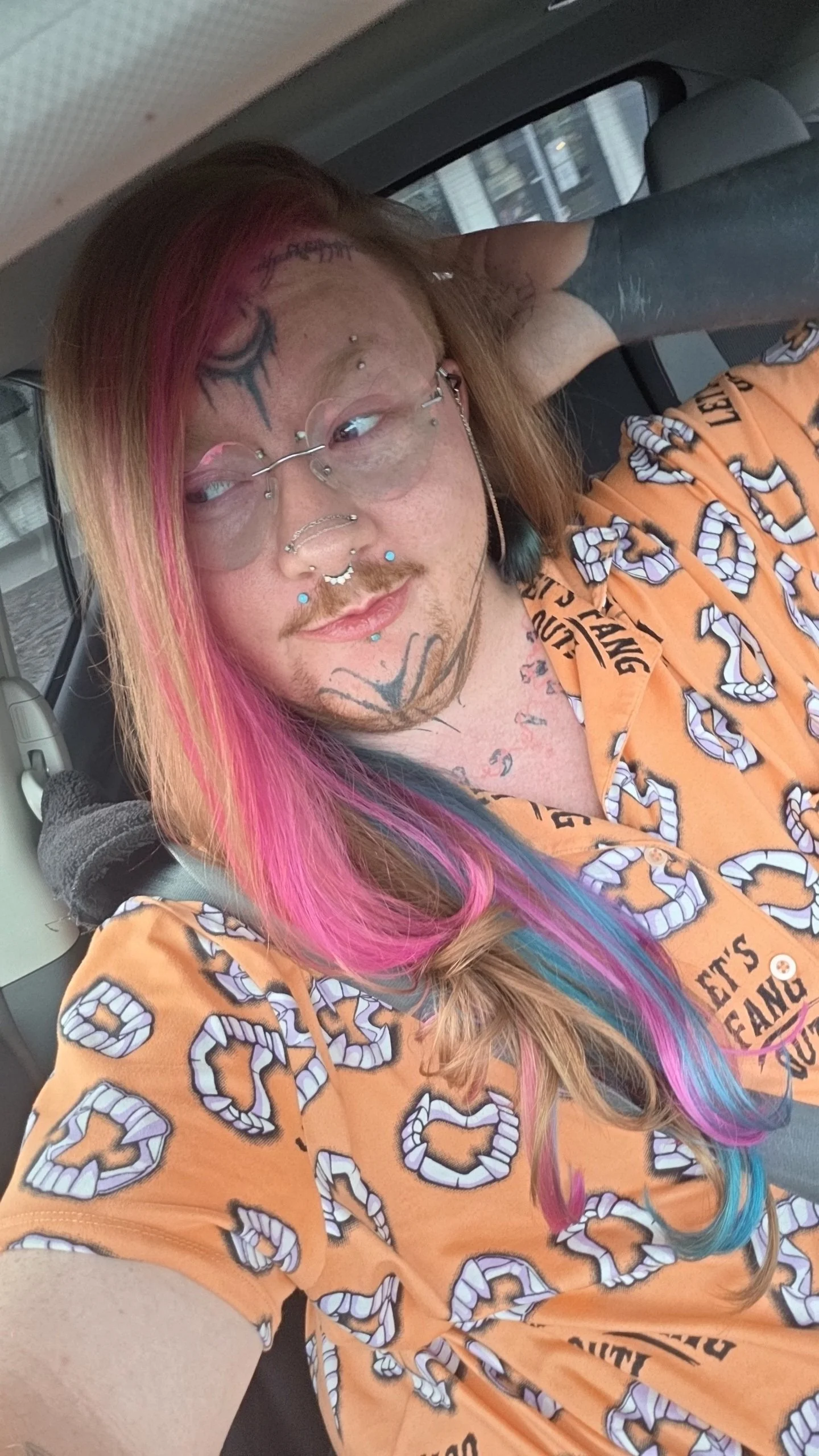 Crybaby Angell, a Colorado tattoo artist selfie for his about page