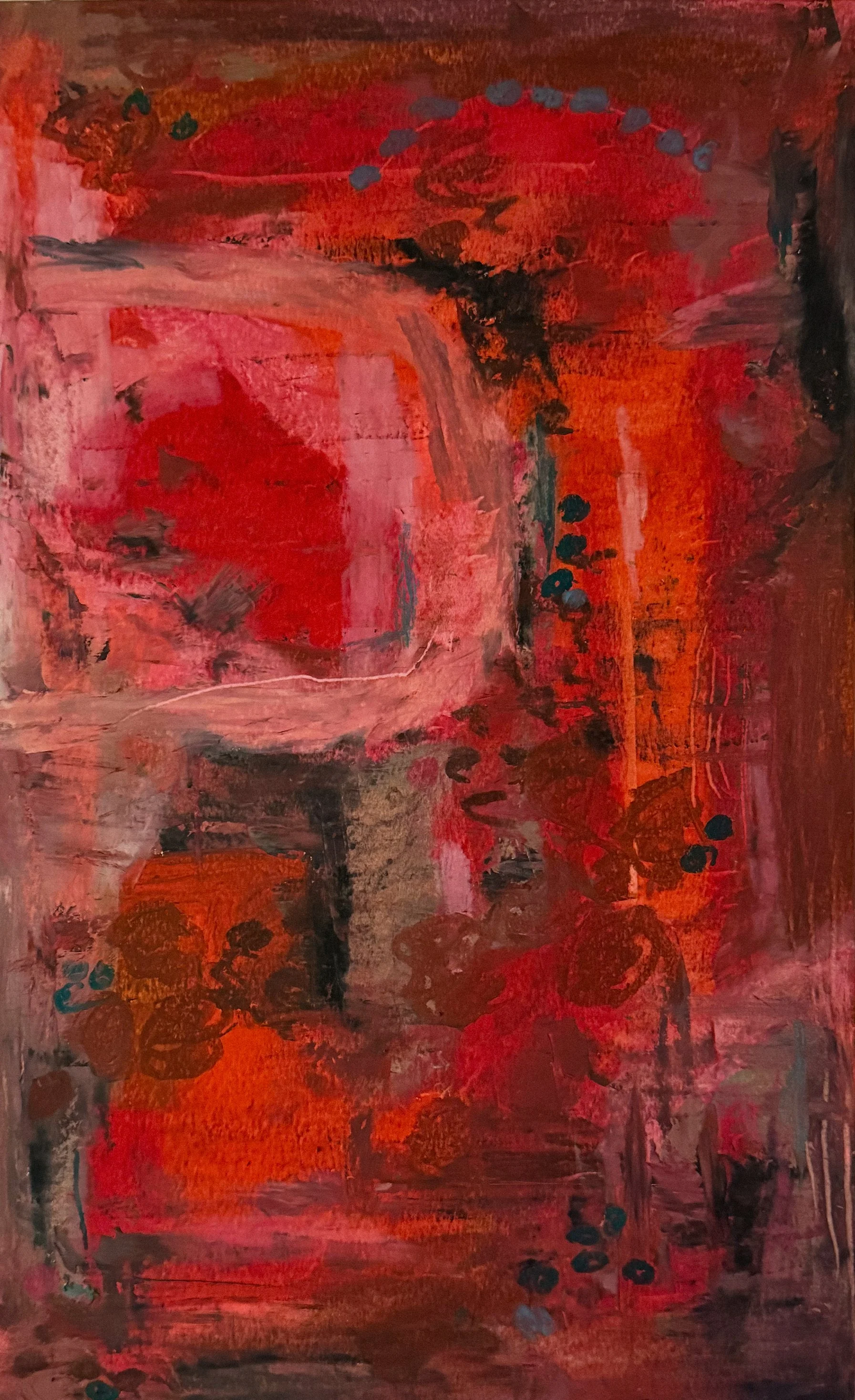 "Amnesiac" | Oil Pastel on Canvas | 12x18" | 2026