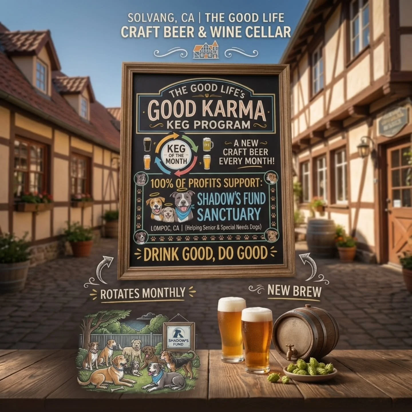 This month's Good Karma tap features "Calabaza Cowboy" by LA Ale Works - a crisp, refreshing pumpkin-spiced lager that brings all the cozy fall vibes!🎃 Come raise a glass, enjoy the season, and make a difference!  #drinkgooddogood #thegood