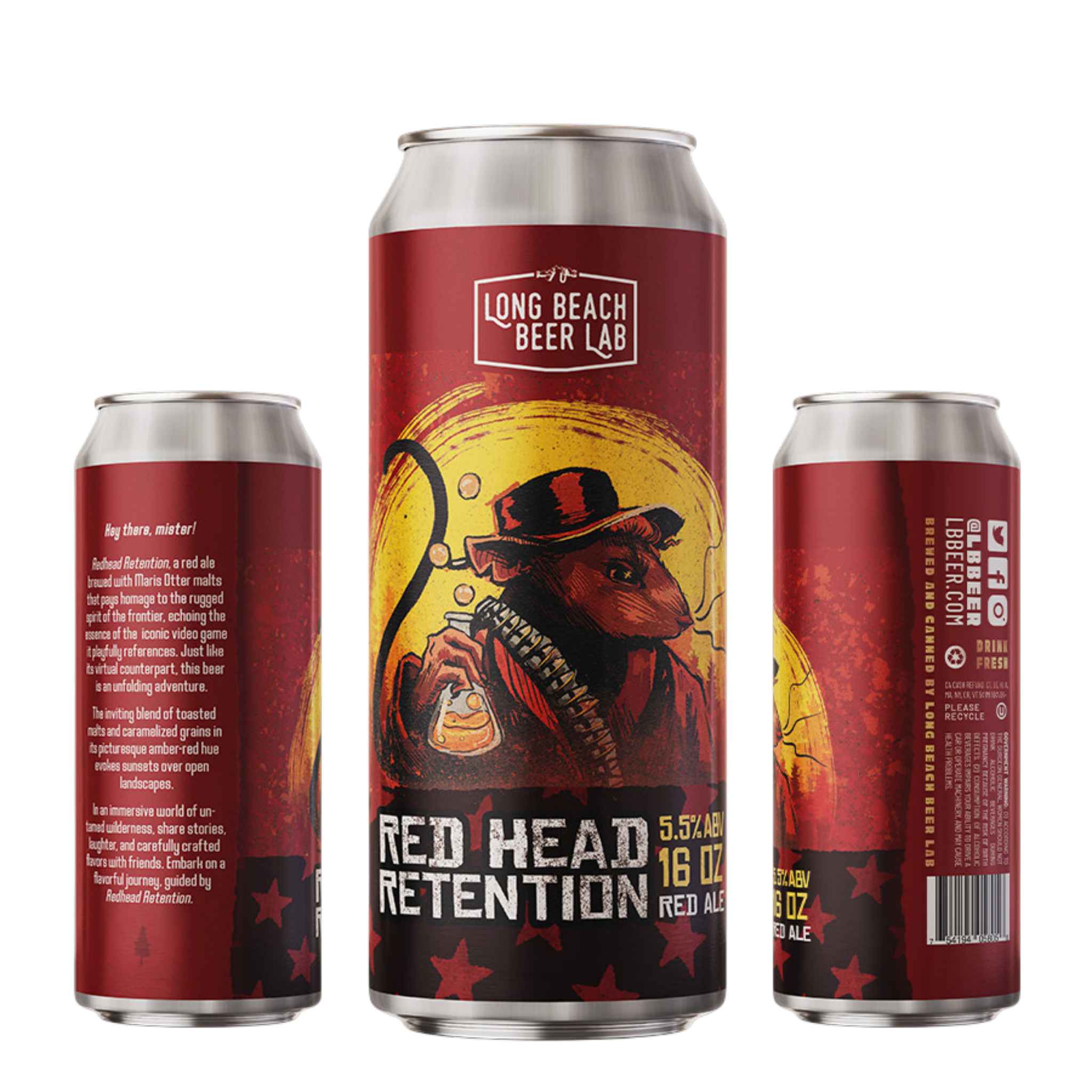 Long Beach Beer Lab "Red Head Retention"  Red Ale