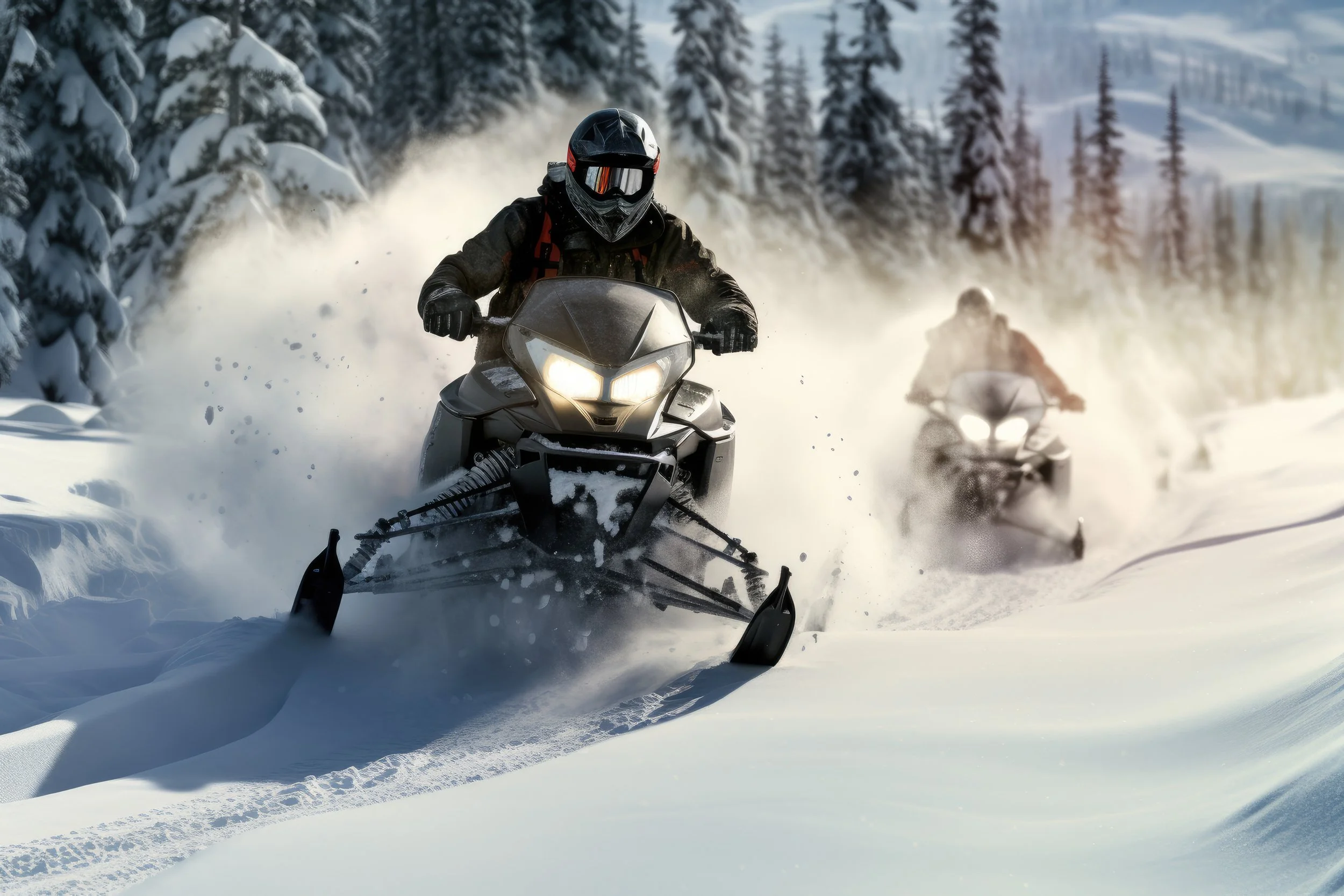 Snow Mobile Fishing Trips