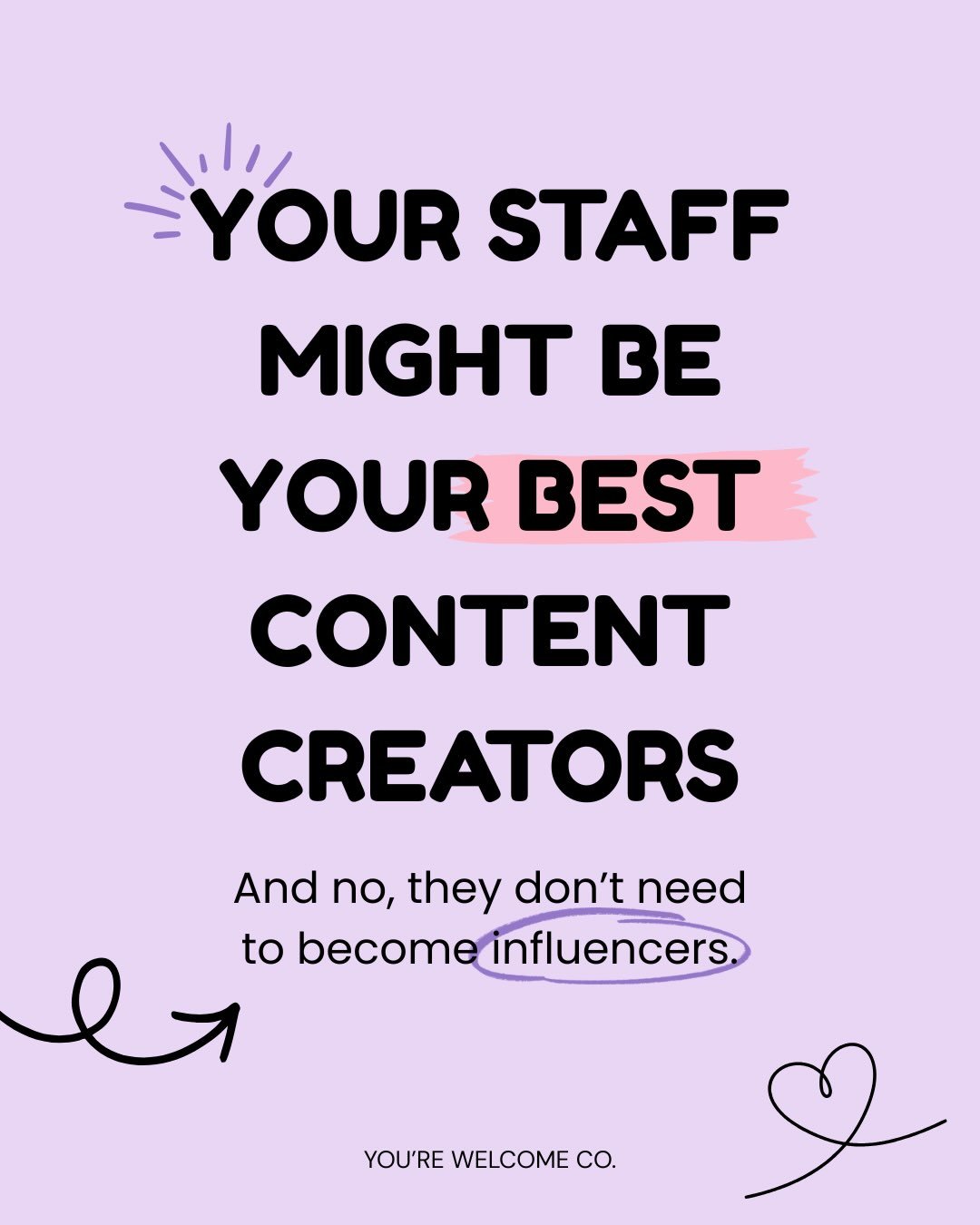 Your next month of content might already be sitting in your office. 
Or on site.
Or behind the reception desk.
Or making coffees. 
Or cutting hair. 

One of the biggest shifts happening across socials is the move towards creator-led, collaborative an