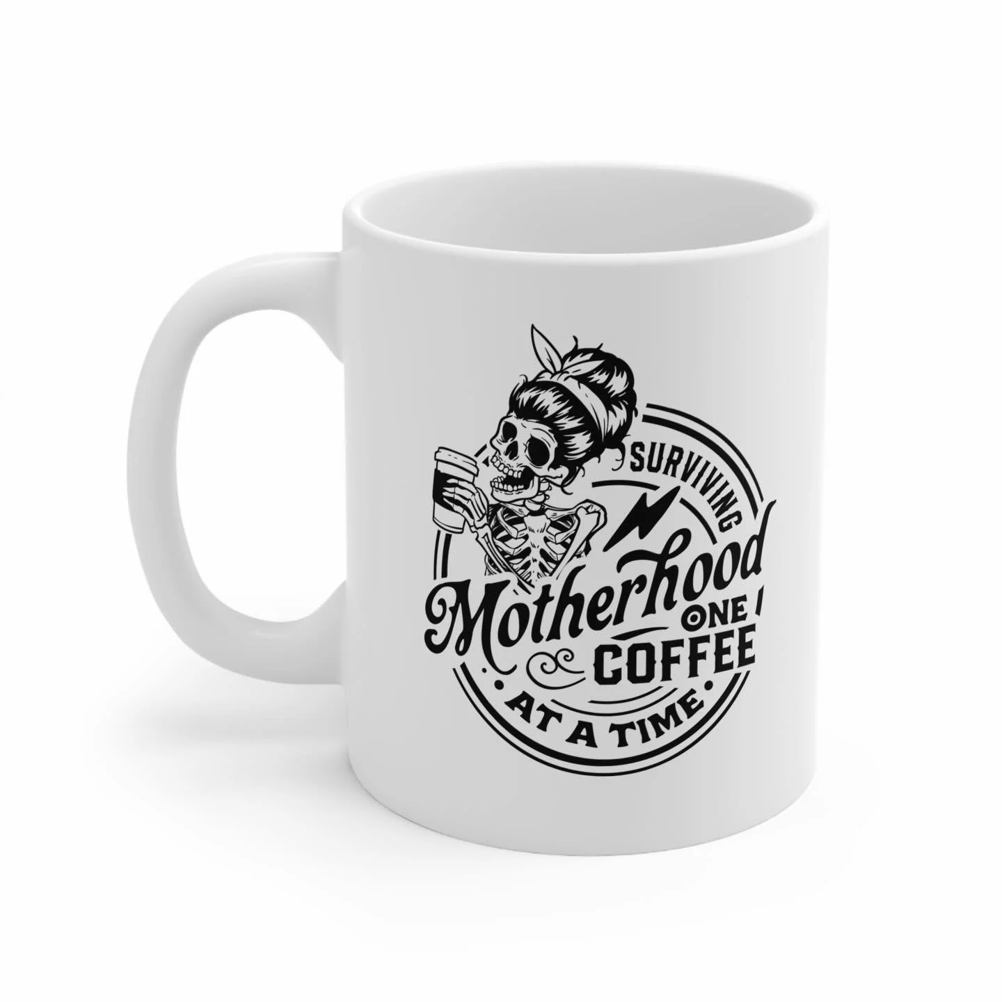 Introducing your new personality trait ☕💀

&ldquo;Surviving motherhood&hellip; one coffee at a time.&rdquo;

For the mums who are:

running on caffeine
answering &ldquo;mum&rdquo; 47 times a day
and somehow still keeping tiny humans alive

This one&