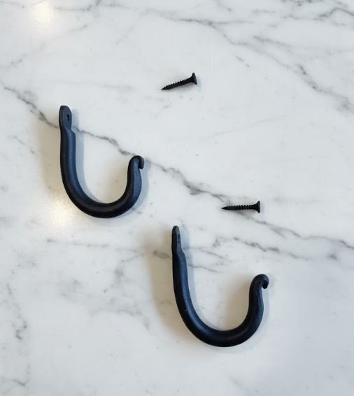 Elegant Black Wall Hooks Set