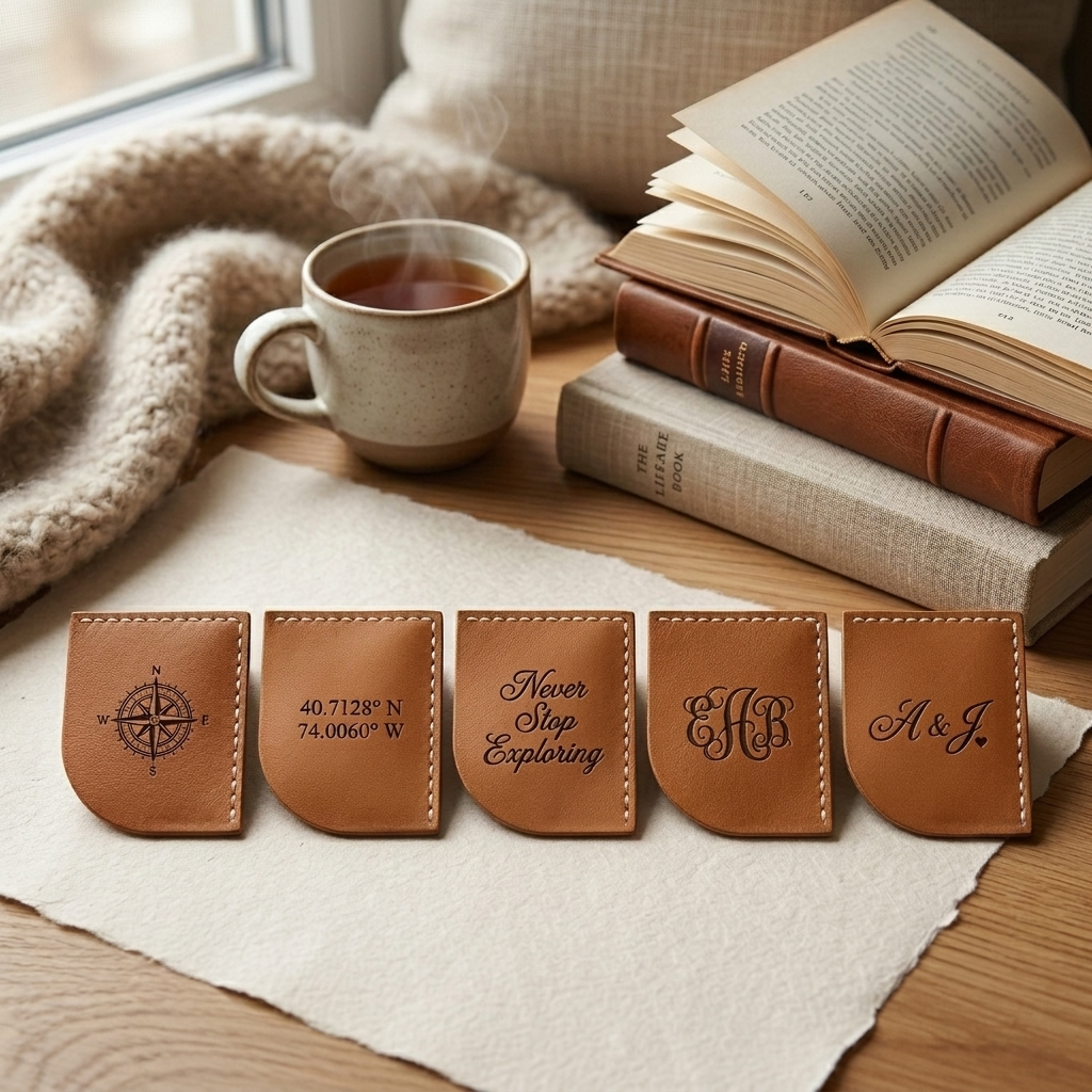 Personalized Leather Bookmark
