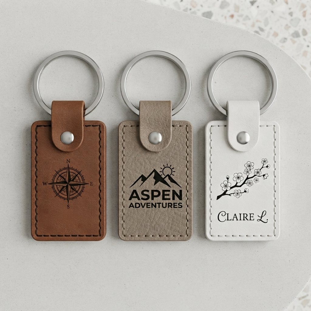 Personalized Leather Keychain