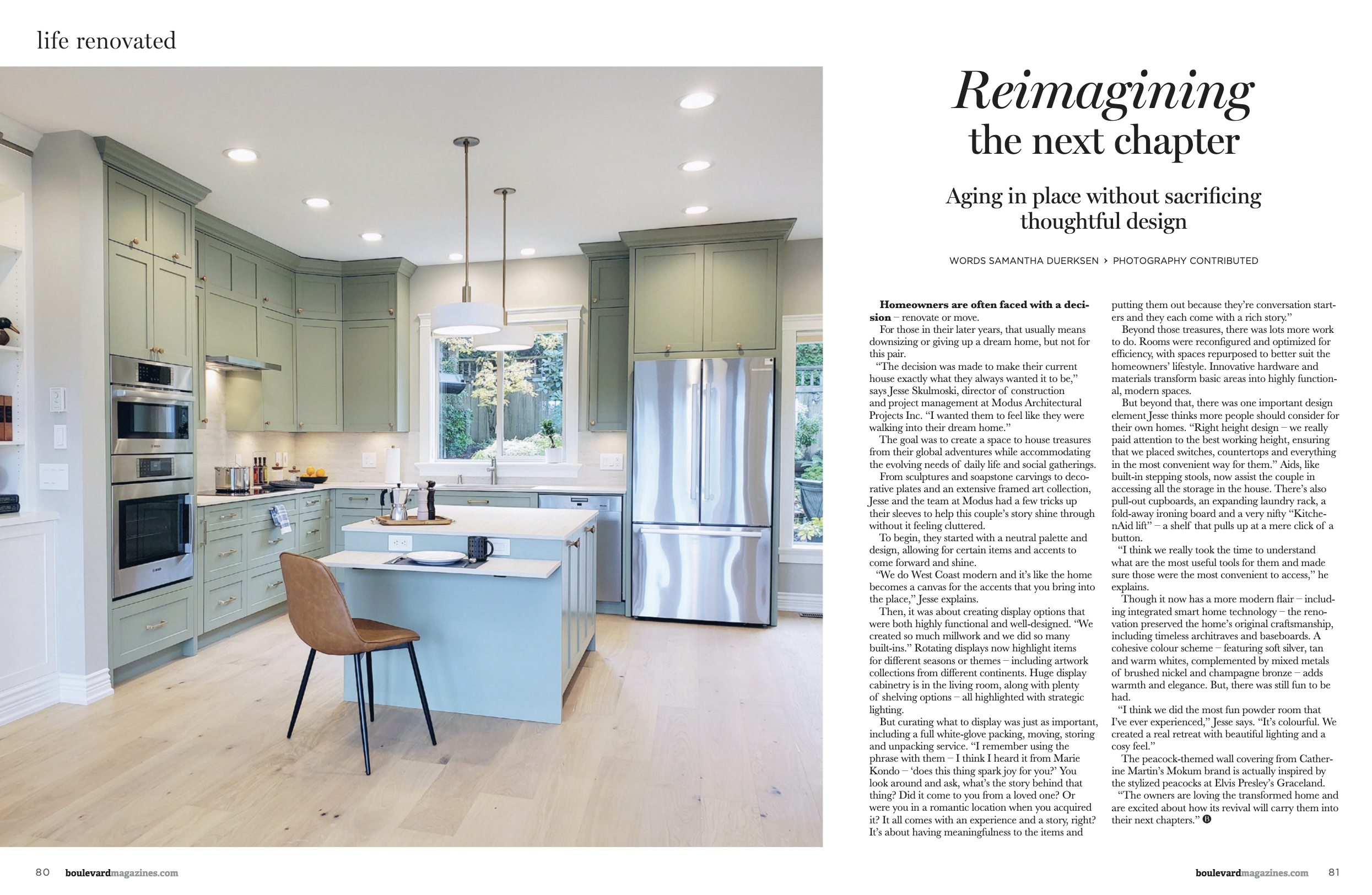 Boulevard Magazine feature