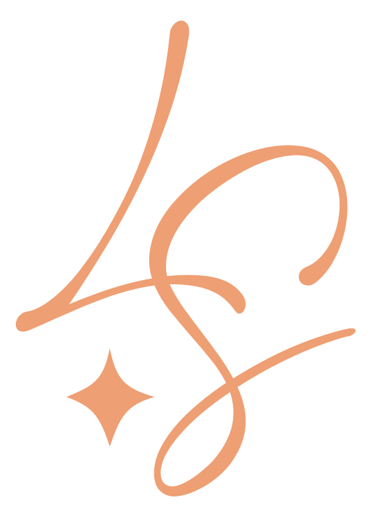Stylized handwritten letter L with a star-like sparkle next to it.