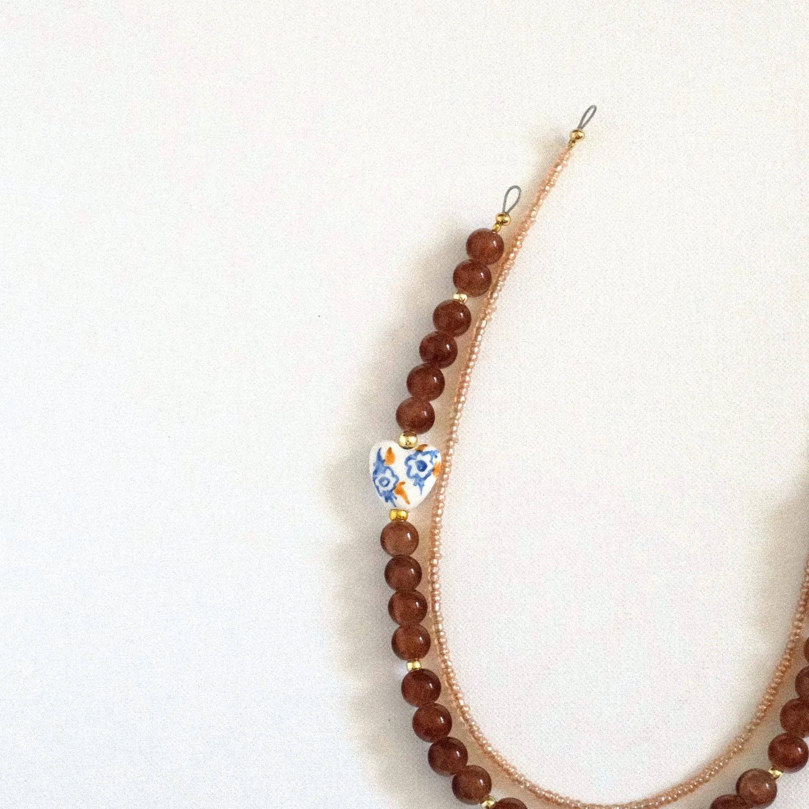 delft — beaded phone charm