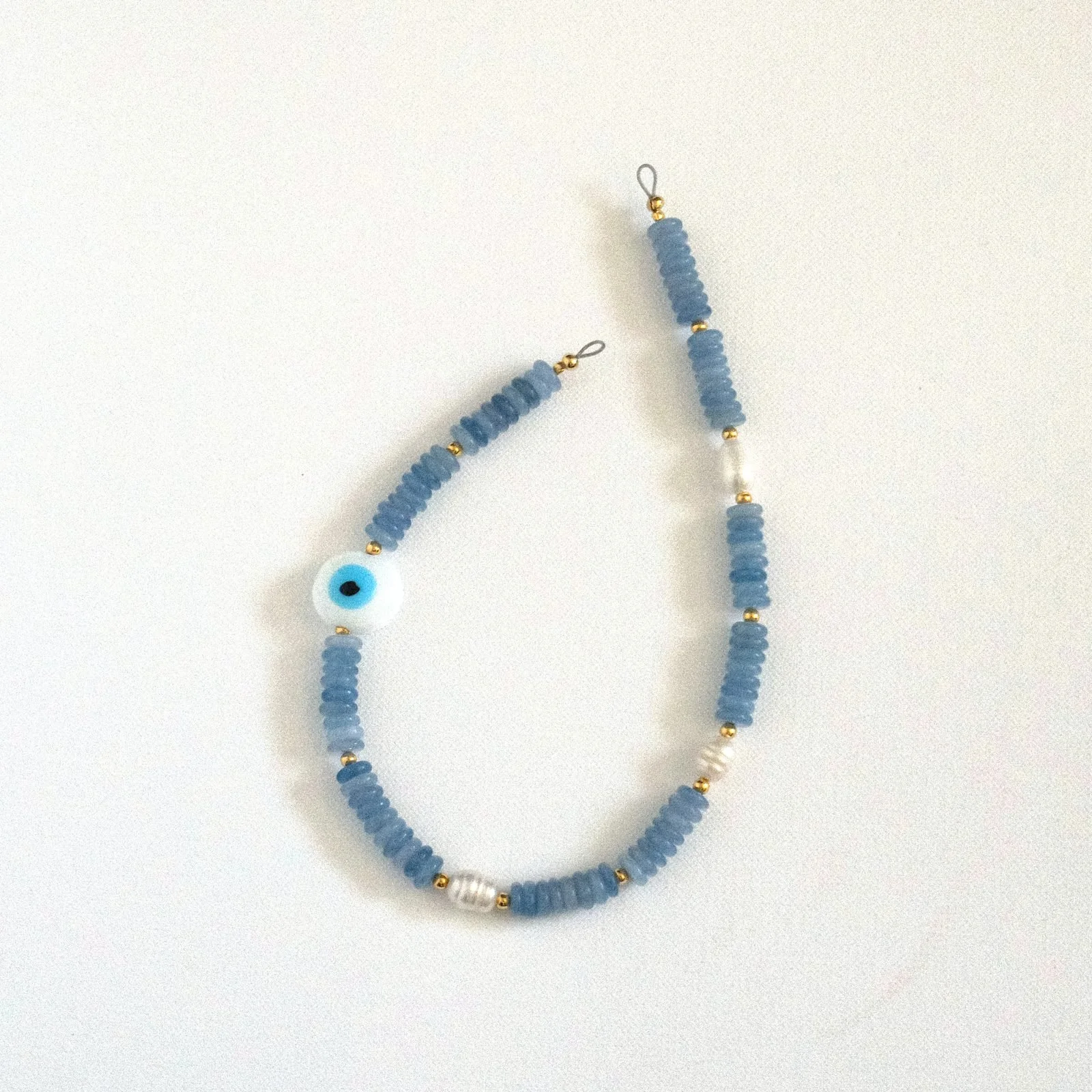 cornflower — beaded phone charm