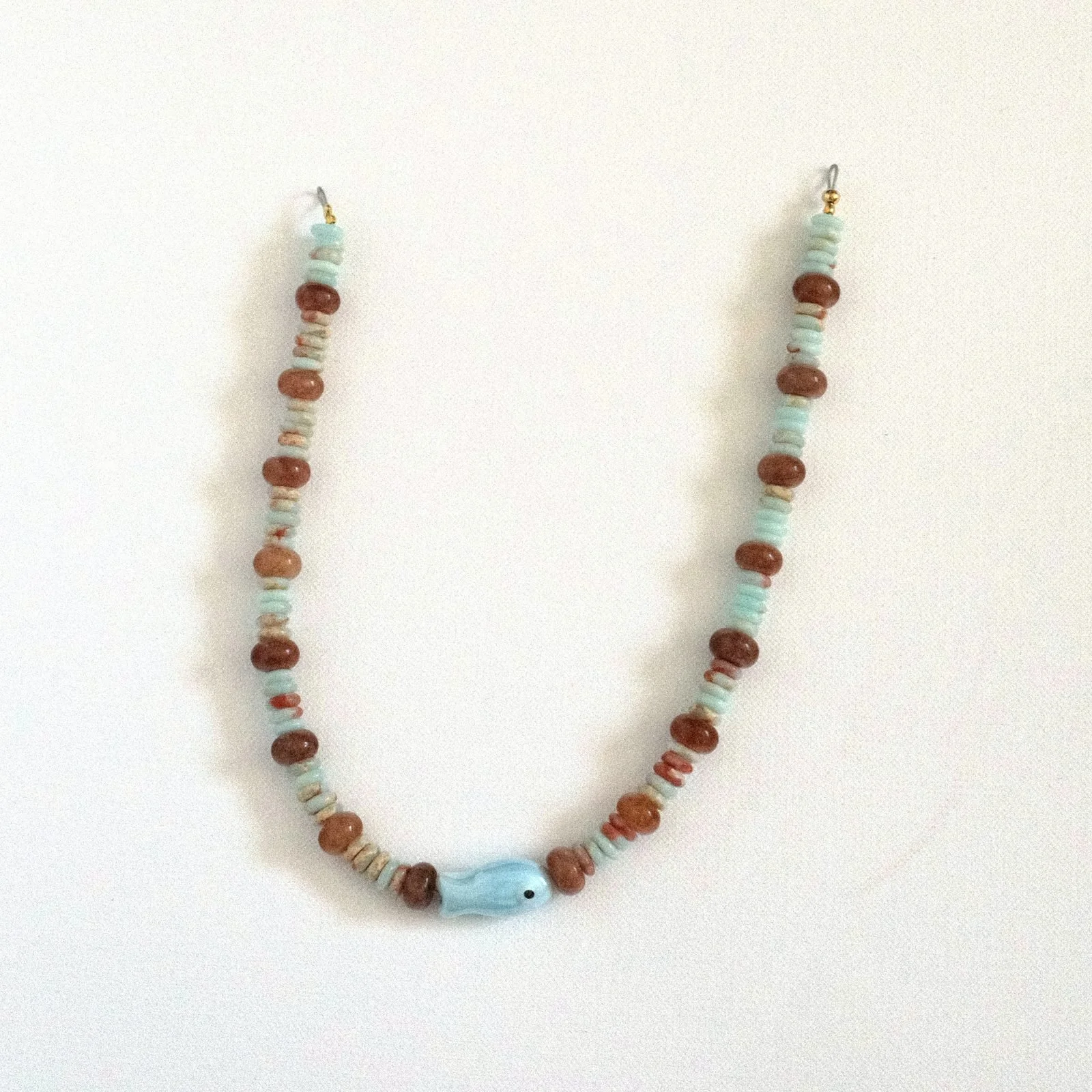 clay and copper — beaded phone charm