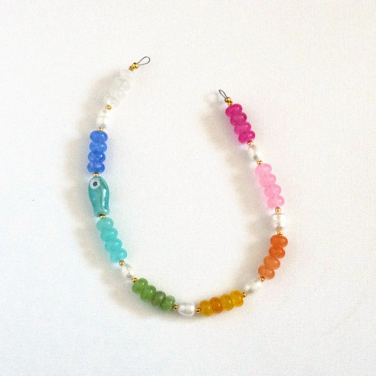 seaglass parade — beaded phone charm
