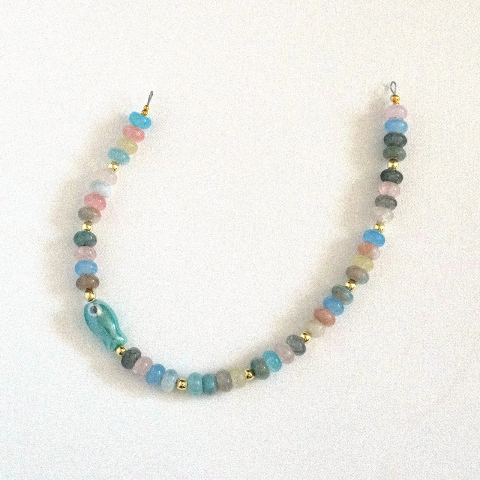 heron — beaded phone charm