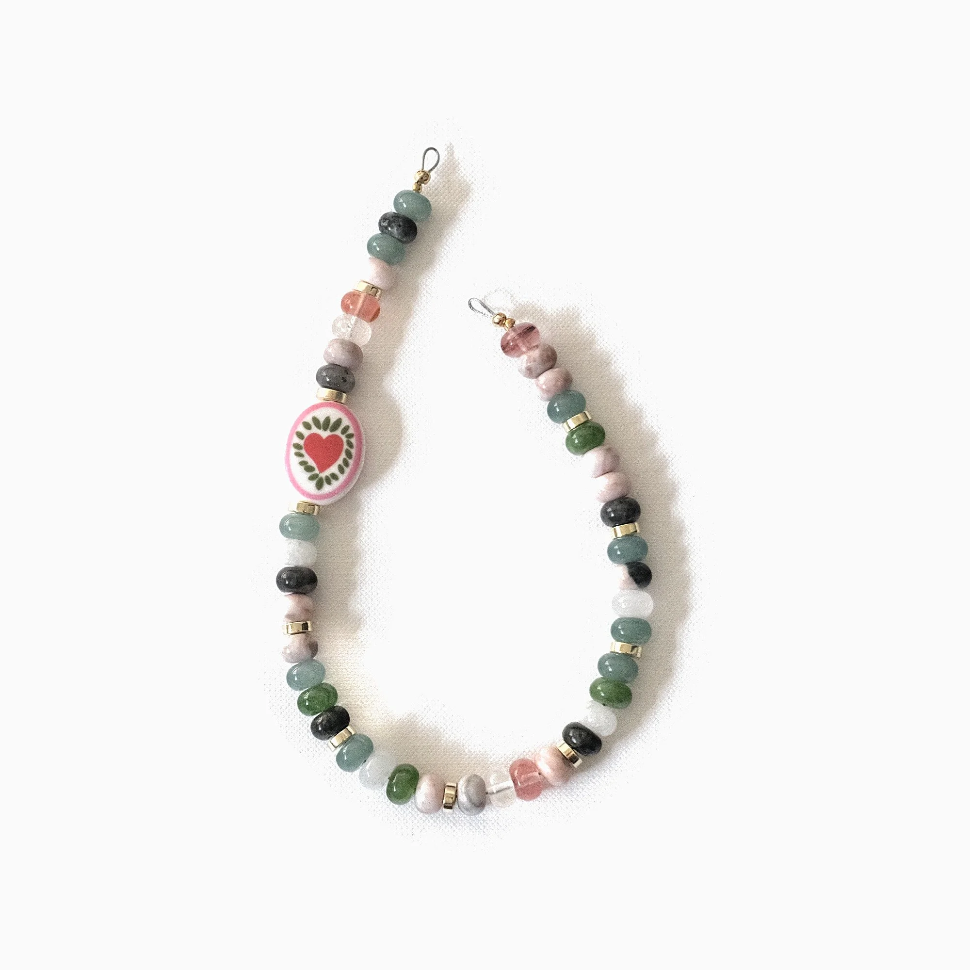 sweetheart — beaded phone charm