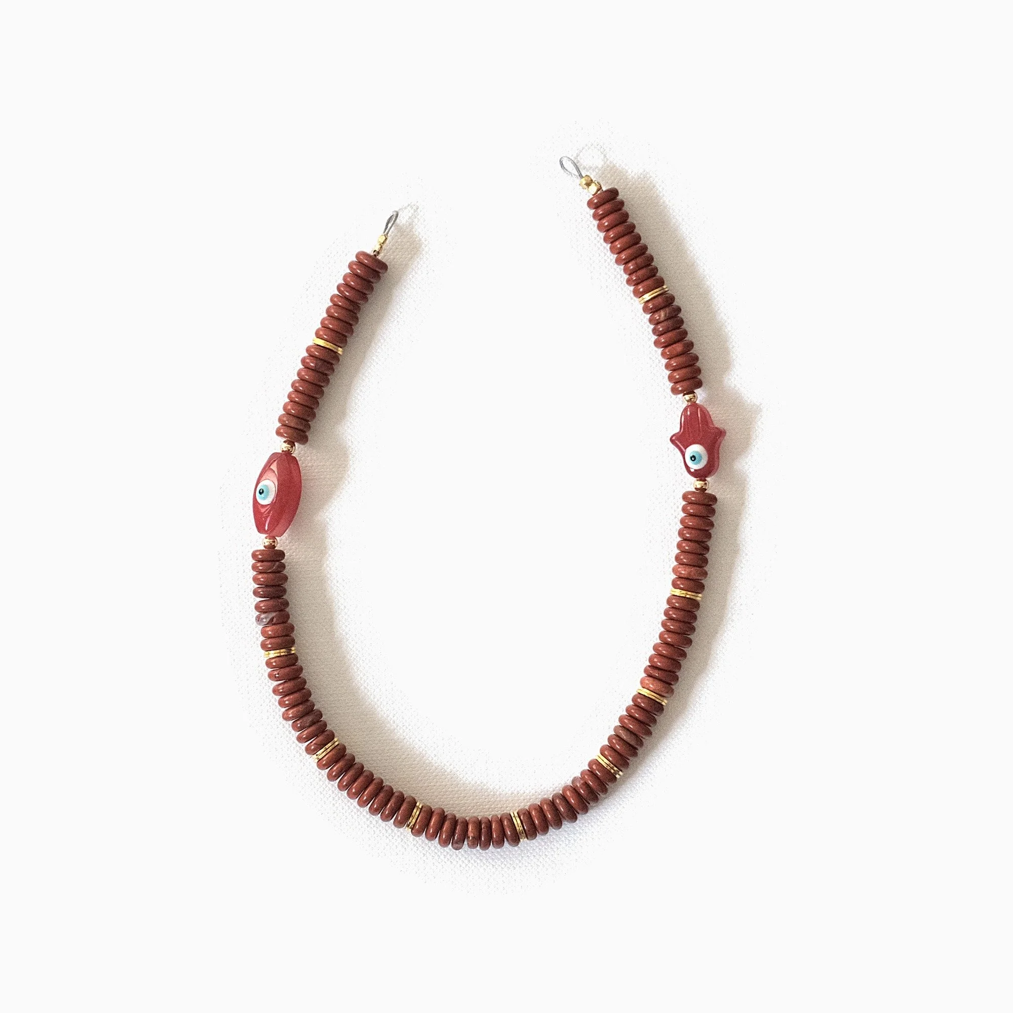red clay — beaded phone charm