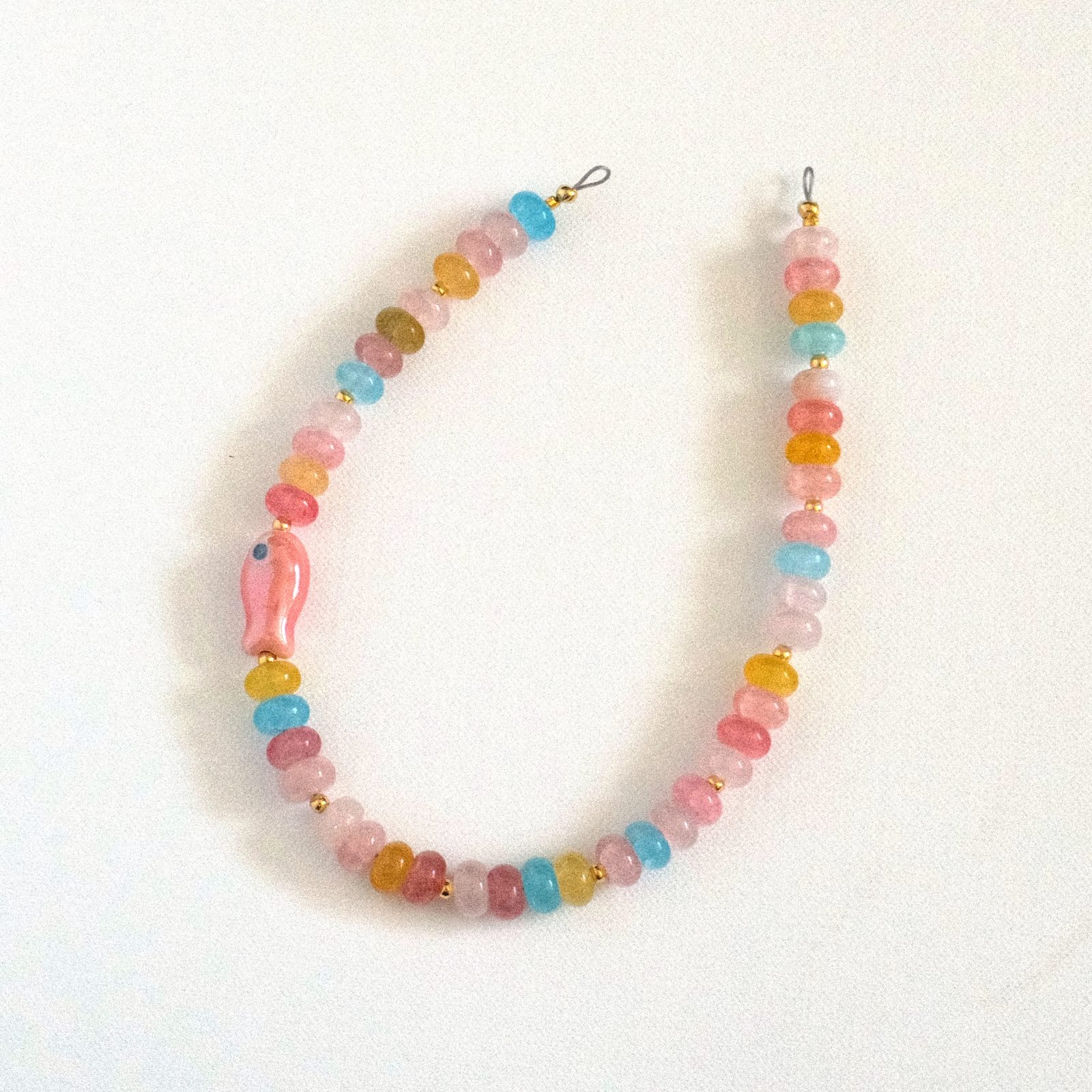 sugared almonds — beaded phone charm