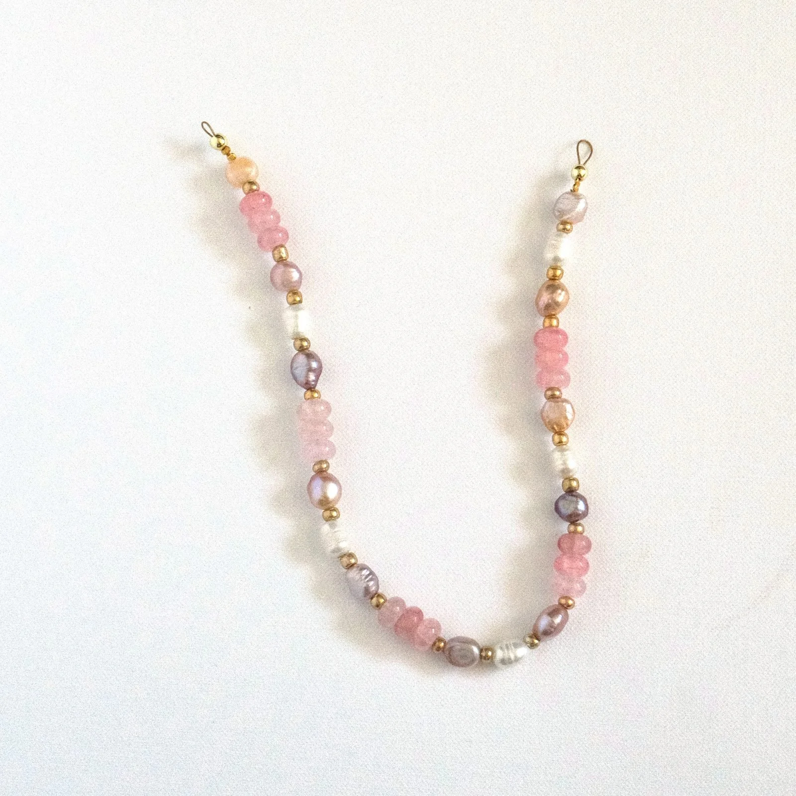 rose water — beaded phone charm