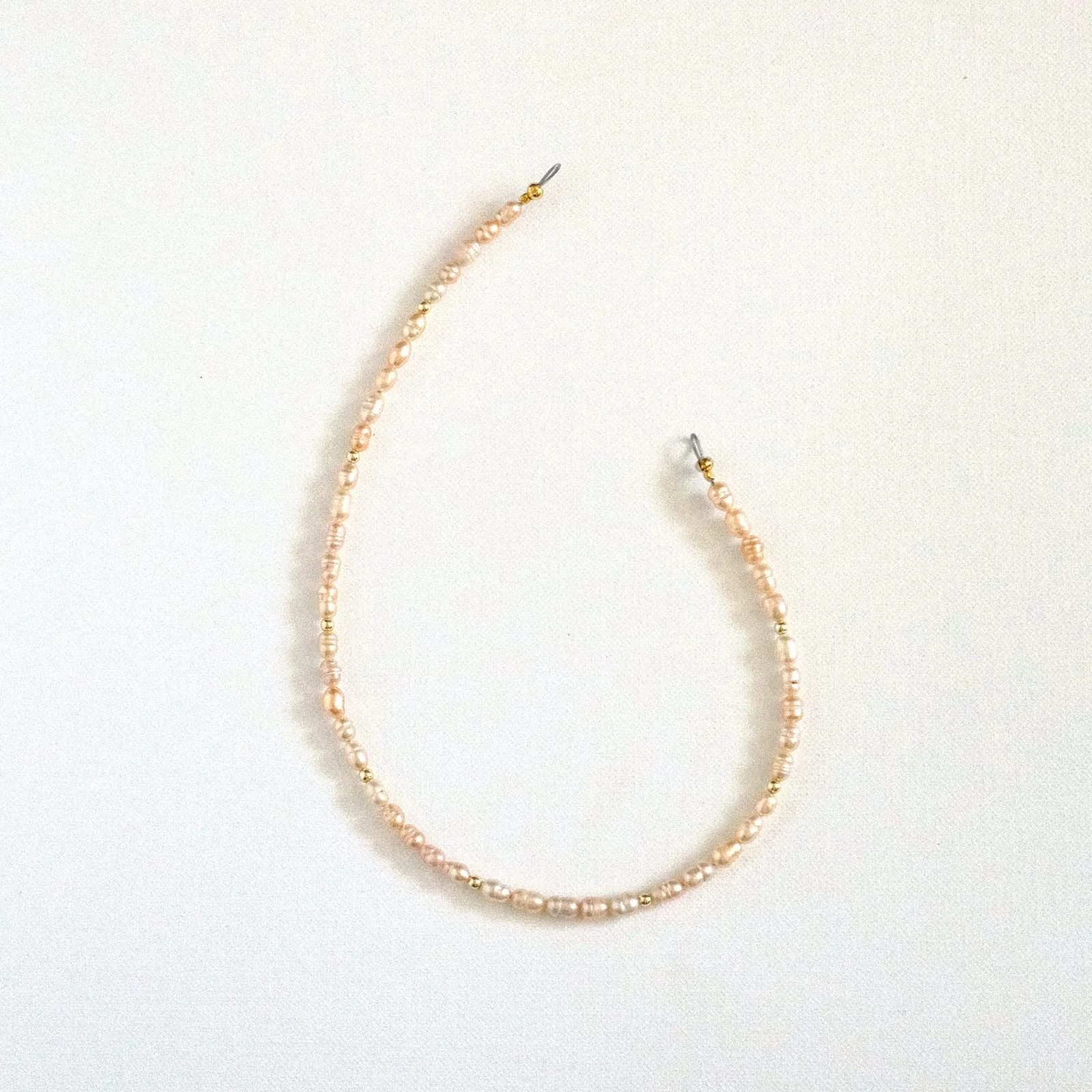 cream — beaded phone charm