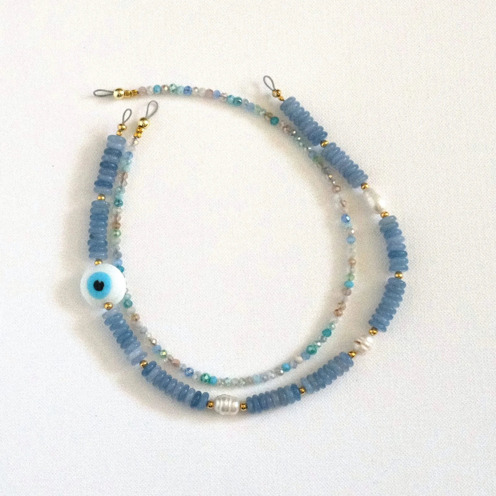 cornflower ii — beaded phone charm
