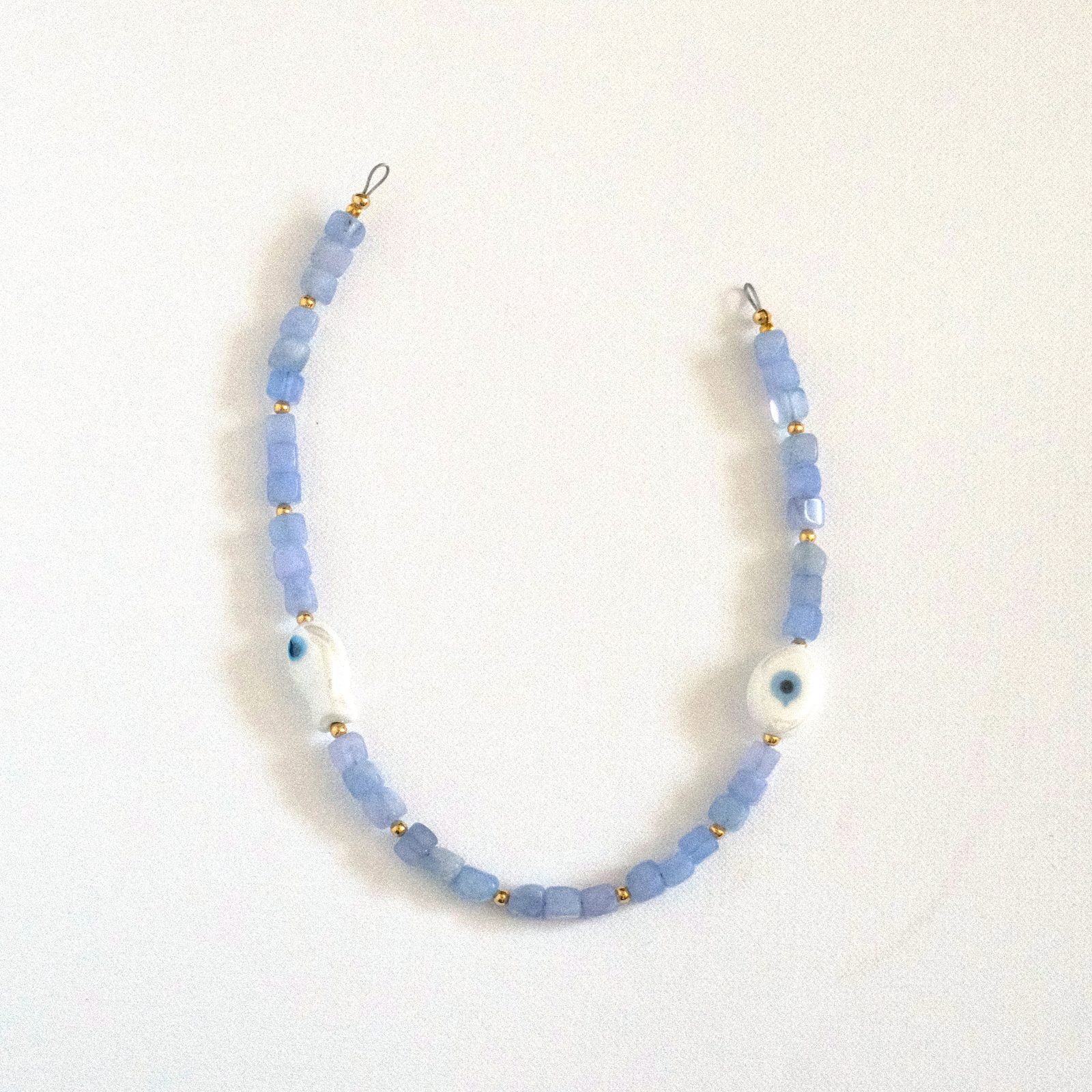 forget me not — beaded phone charm