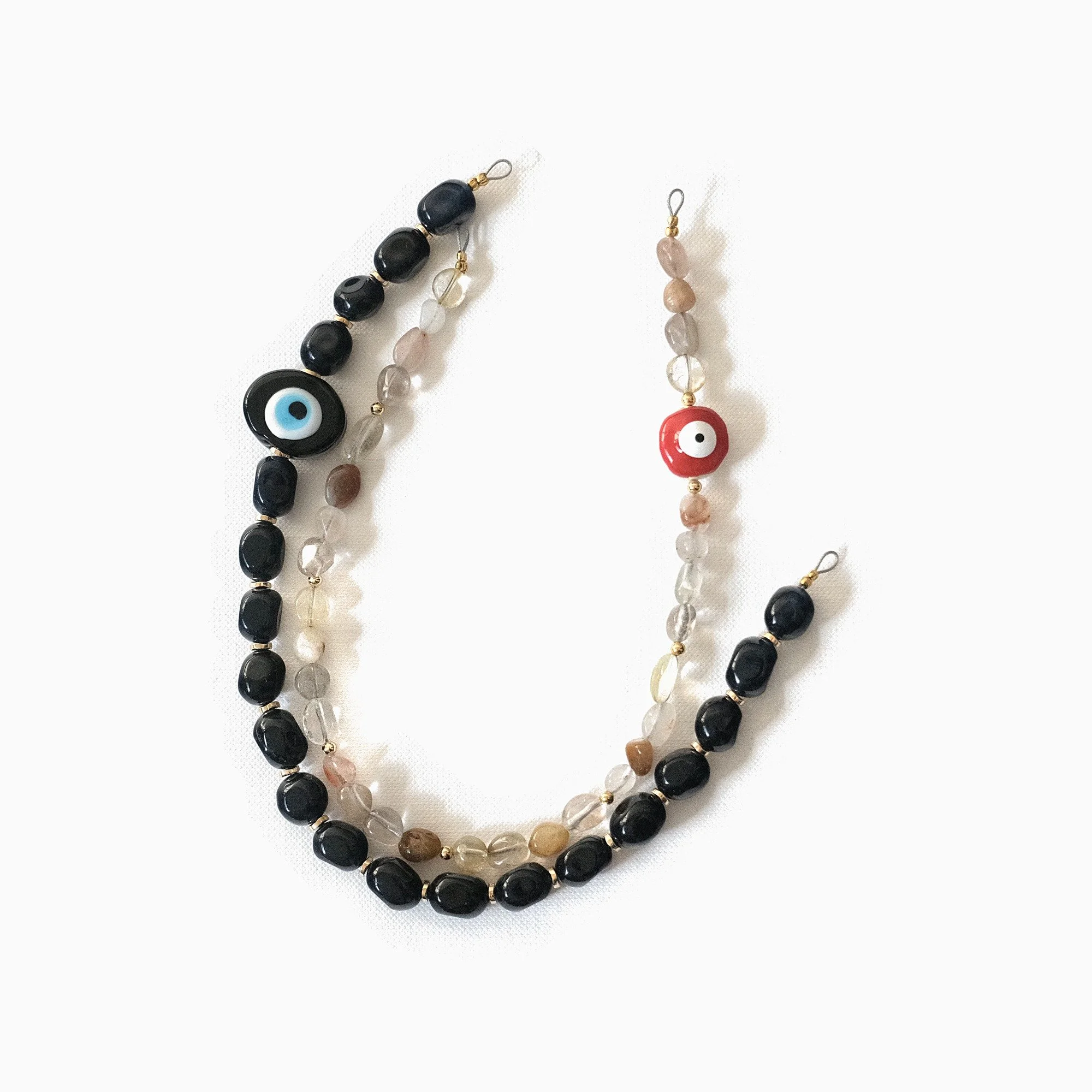 night and day — beaded phone charm
