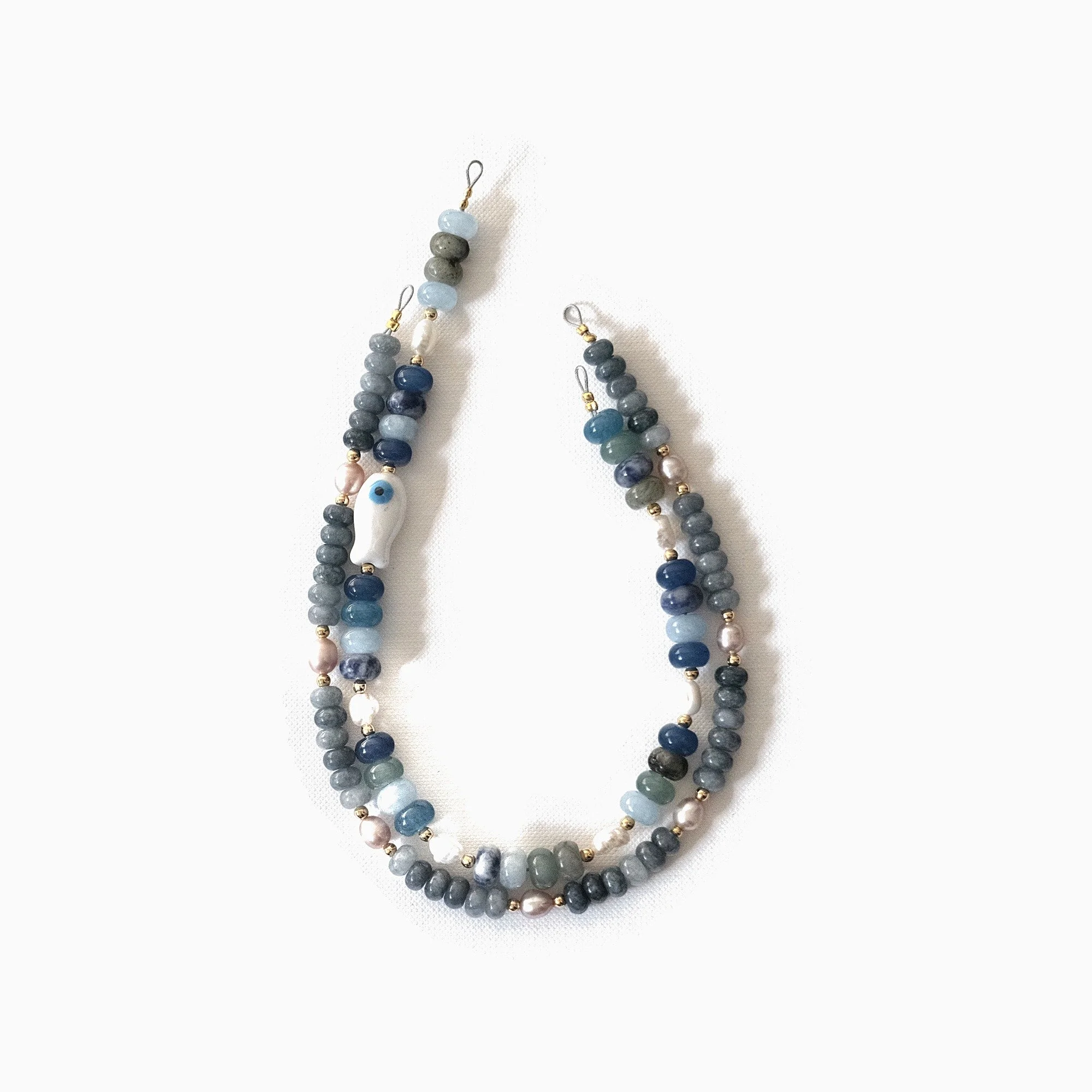 the deep — beaded phone charm